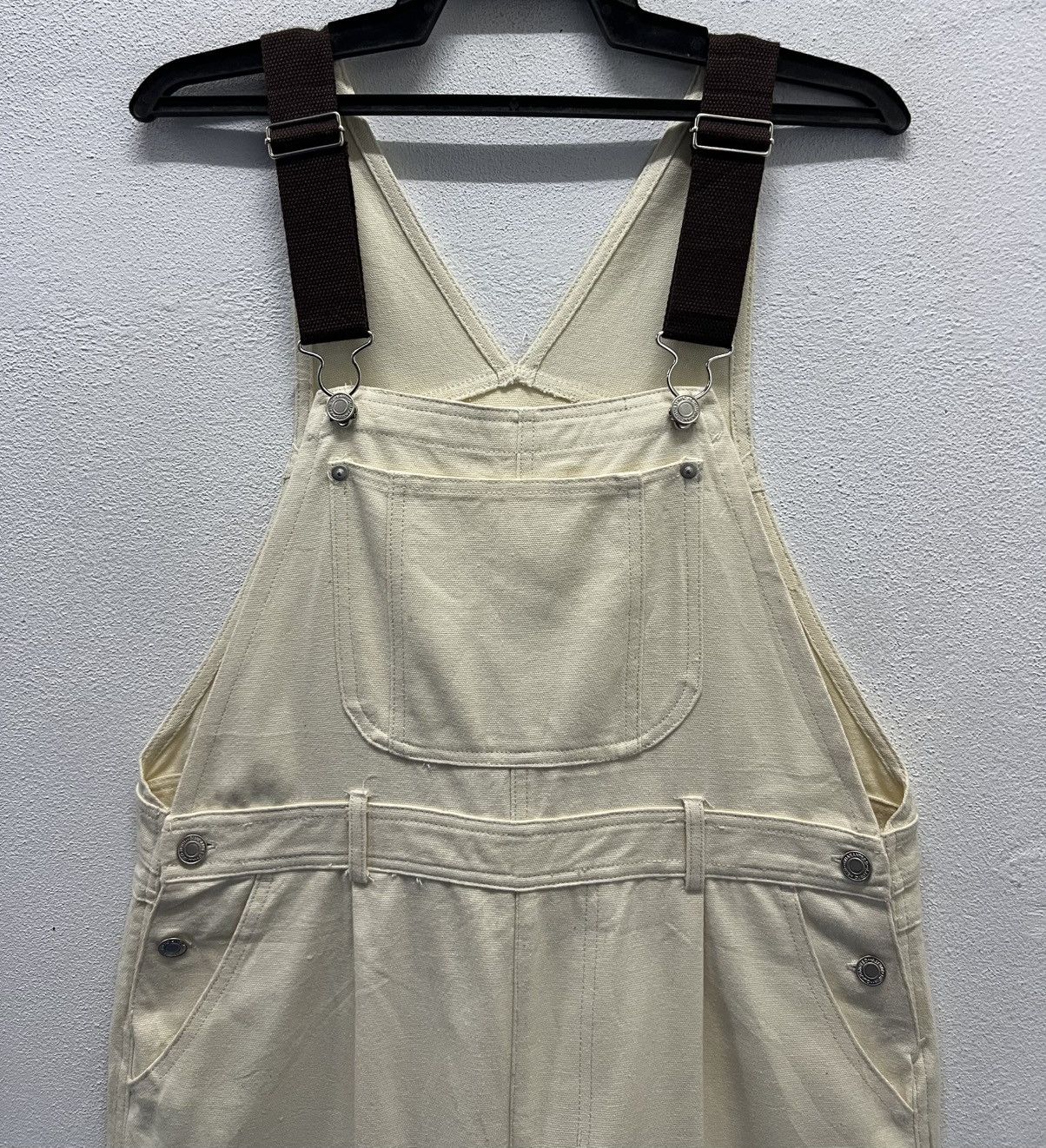Japanese Brand × Vintage ANGELINA Natural Cotton Overalls – Size M Size US 36 / EU 52 - 3 Thumbnail