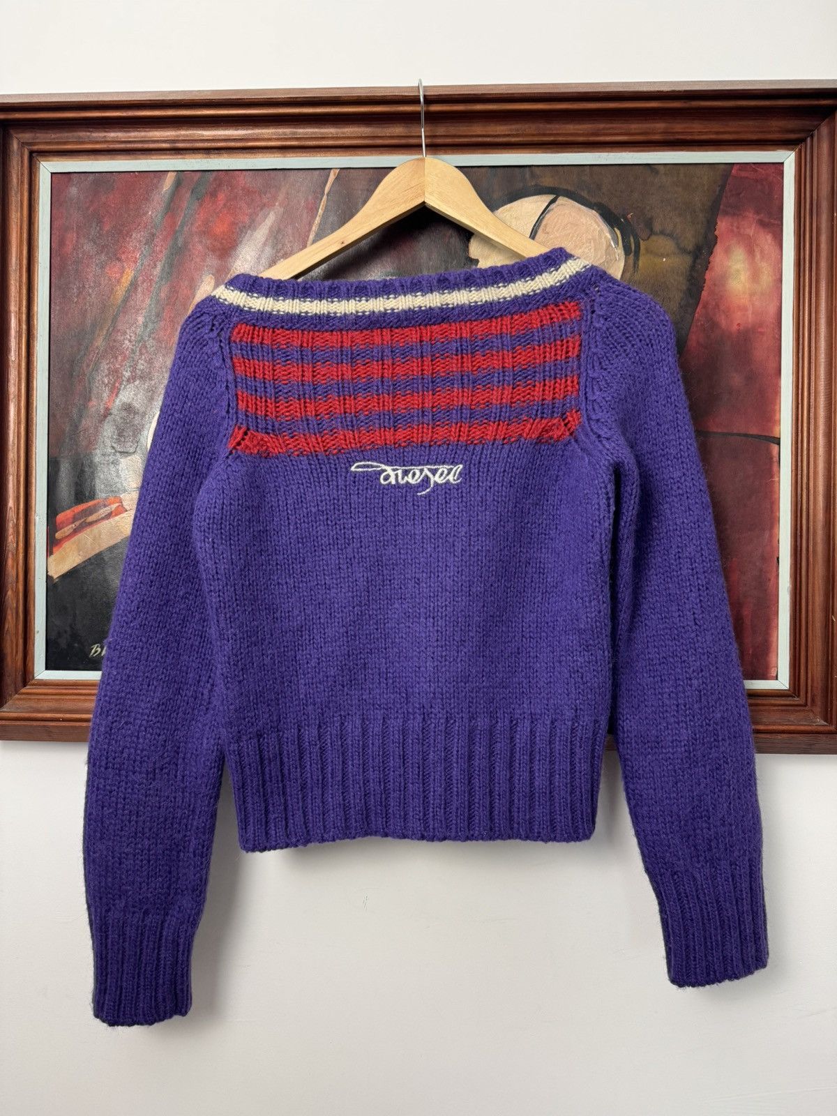 Diesel Diesel Knit Sweater Cropped Boxy Vintage Y2k Hype Rare Size M / US 6-8 / IT 42-44 - 2 Thumbnail