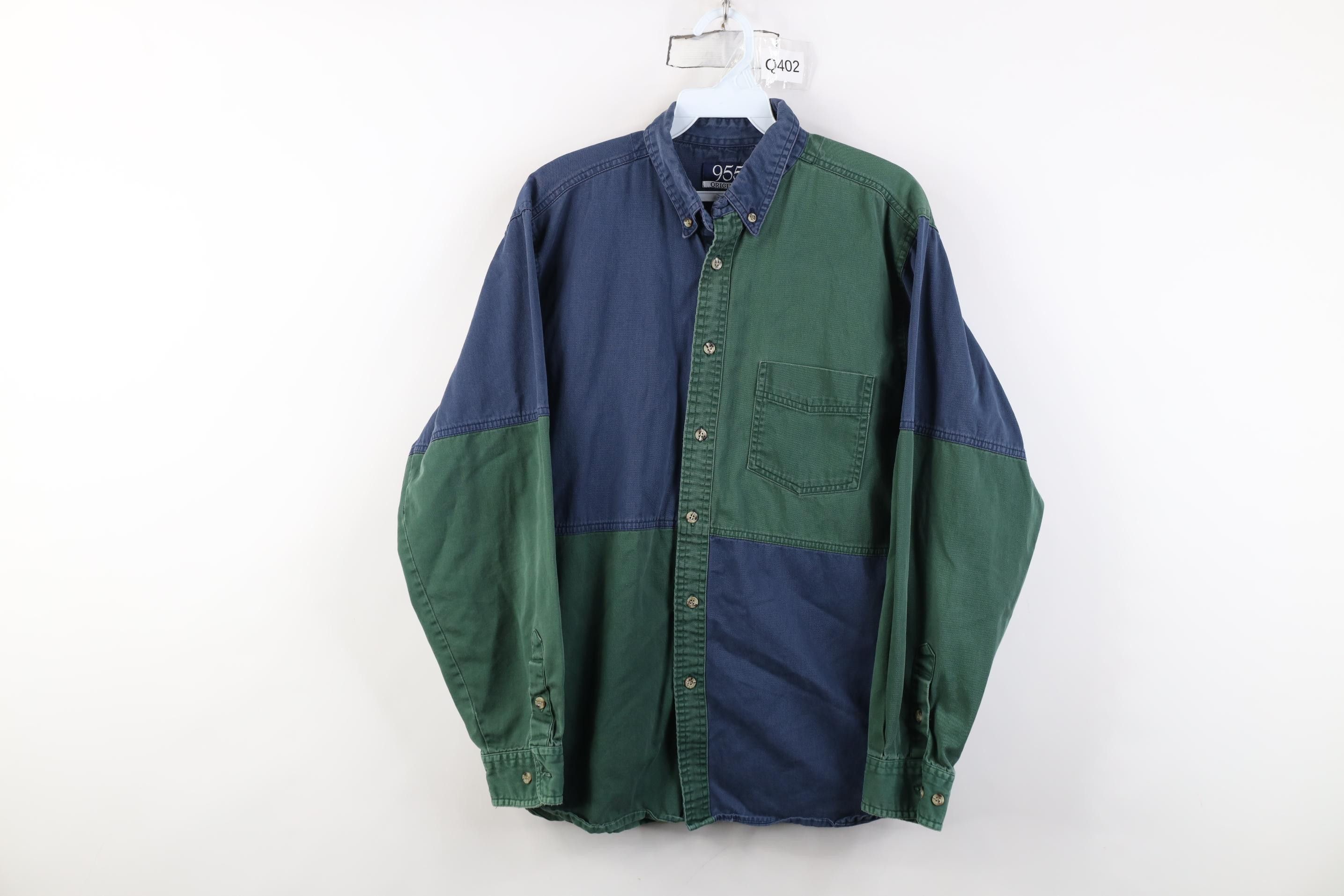Vintage Vintage 90s Streetwear Block Collared Button Down Shirt Size US S / EU 44-46 / 1 - 1 Thumbnail