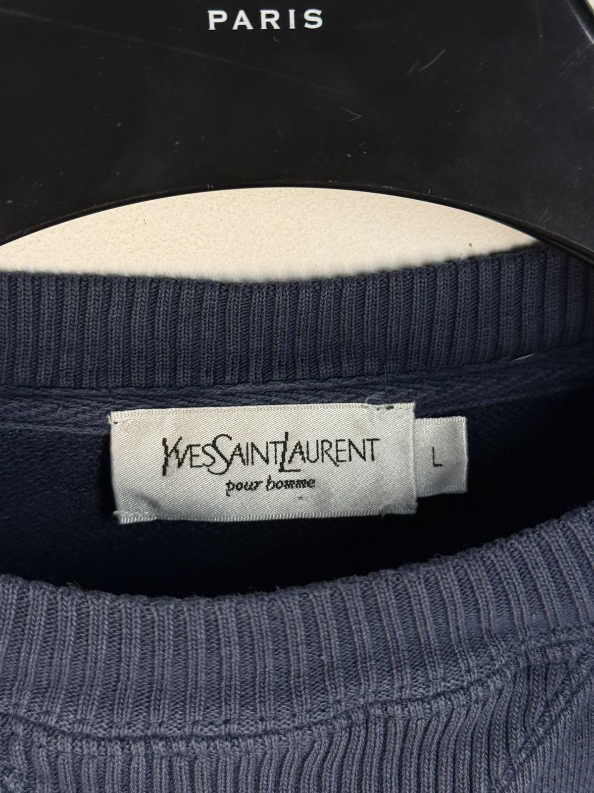 Yves Saint Laurent Big Logo YSL Sweatshirt Navy Vintage Paris Crewneck y2k Size US L / EU 52-54 / 3 - 4 Thumbnail