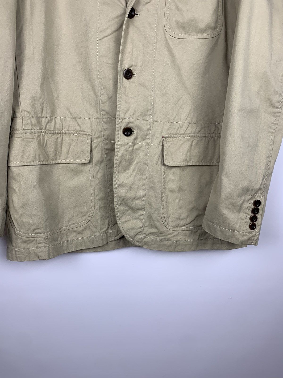 Polo Ralph Lauren Vintage Polo Ralph Lauren Blazer Mens 42R Jacket Coat Beige Size 42R - 4 Thumbnail