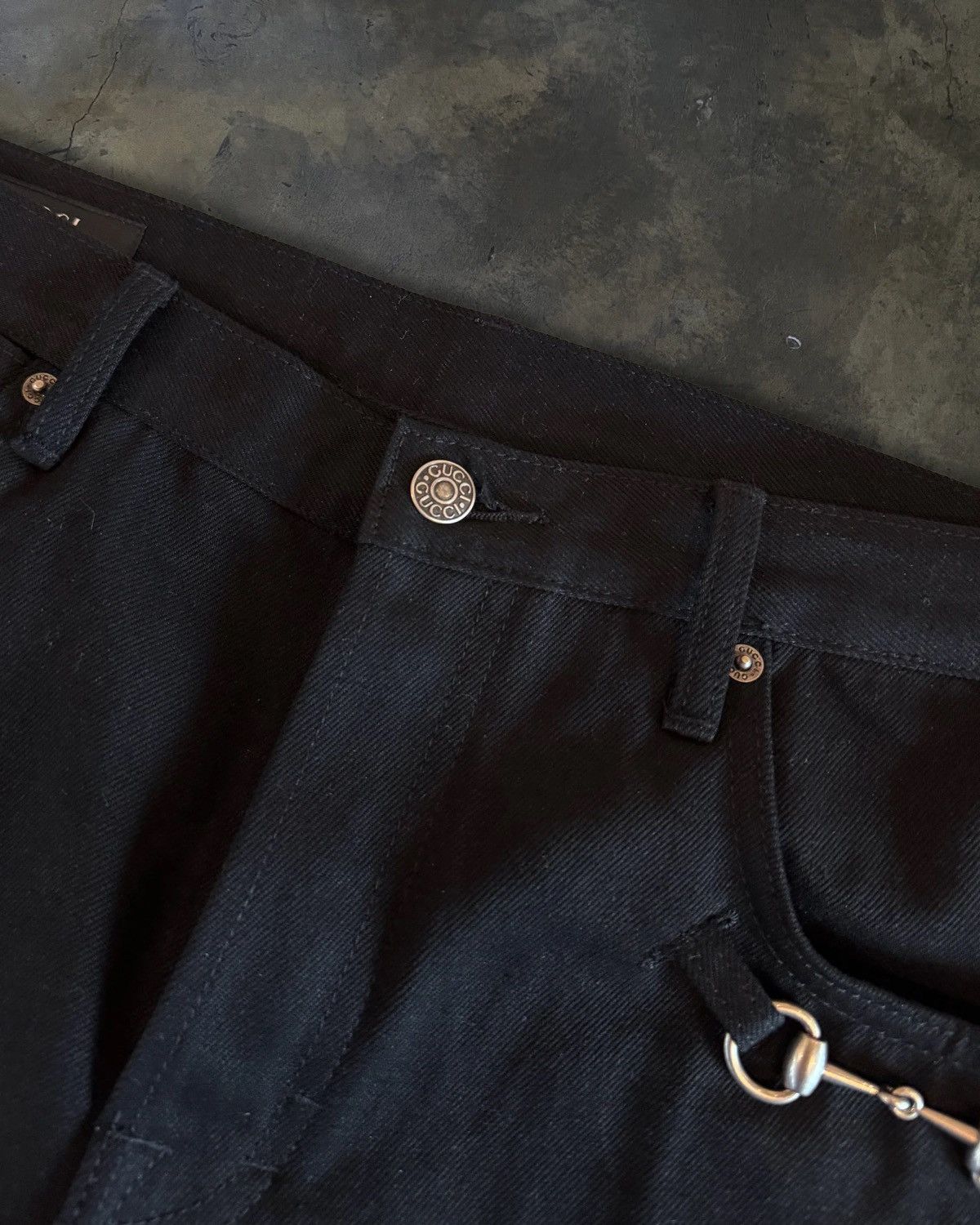 Gucci GUCCI AW2025 HORSE BIT EMBELLISHED BLACK DENIM Size US 36 / EU 52 - 3 Thumbnail