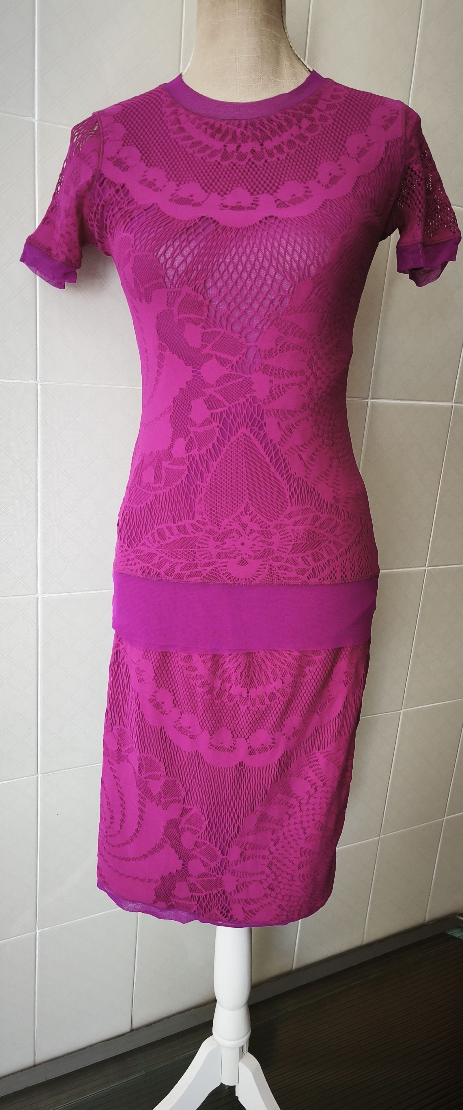 Jean Paul Gaultier SS 2008 - Lace and mesh - top and skirt Size M / US 6-8 / IT 42-44 - 1 Thumbnail