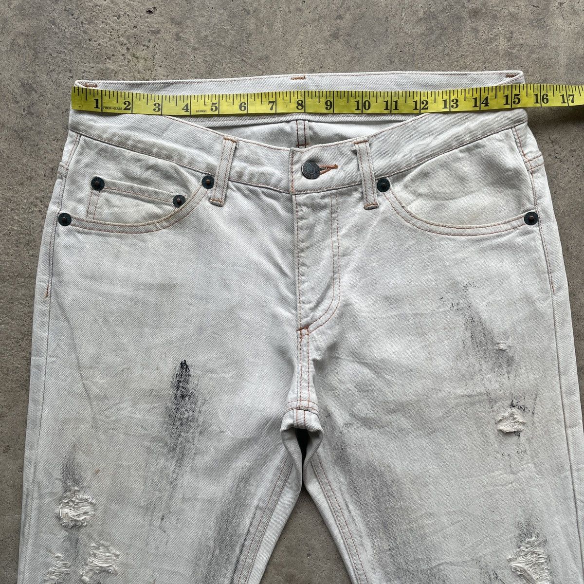 If Six Was Nine × Japanese Brand × Le Grande Bleu (L.G.B.) 291295=Homme Thrashed BOOTCUT Jeans FLARE Pants Denim W31 Size US 31 - 6 Thumbnail