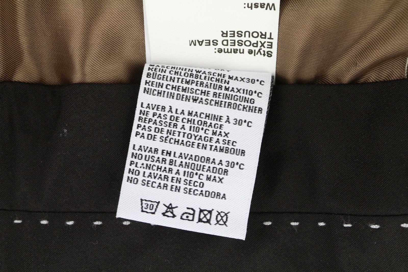 R13 EXPORED SEAM 27 Melange Beige Wool Flared Leg RRP799 86549 Size 27" / US 4 / IT 40 - 9 Thumbnail