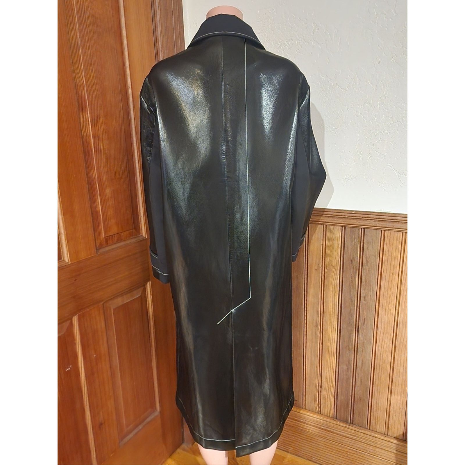Rejina Pyo NWT Rejina Pyo Logan Faux Leather Coated Twill Black Coat L Size L / US 10 / IT 46 - 11 Thumbnail