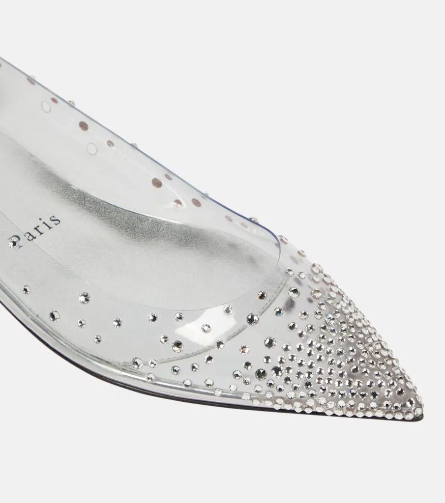 Christian Louboutin os11x0526 Degrastrass PVC Flats in Clear Size US 9 / IT 39 - 1 Thumbnail