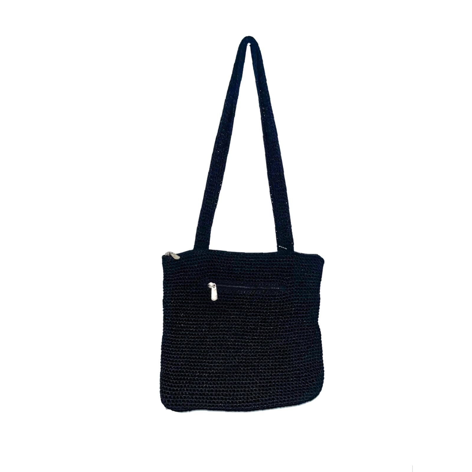 The Sak VINTAGE The Sak Original Black Crochet Knit Shoulder Bag Purse Size ONE SIZE - 5 Thumbnail