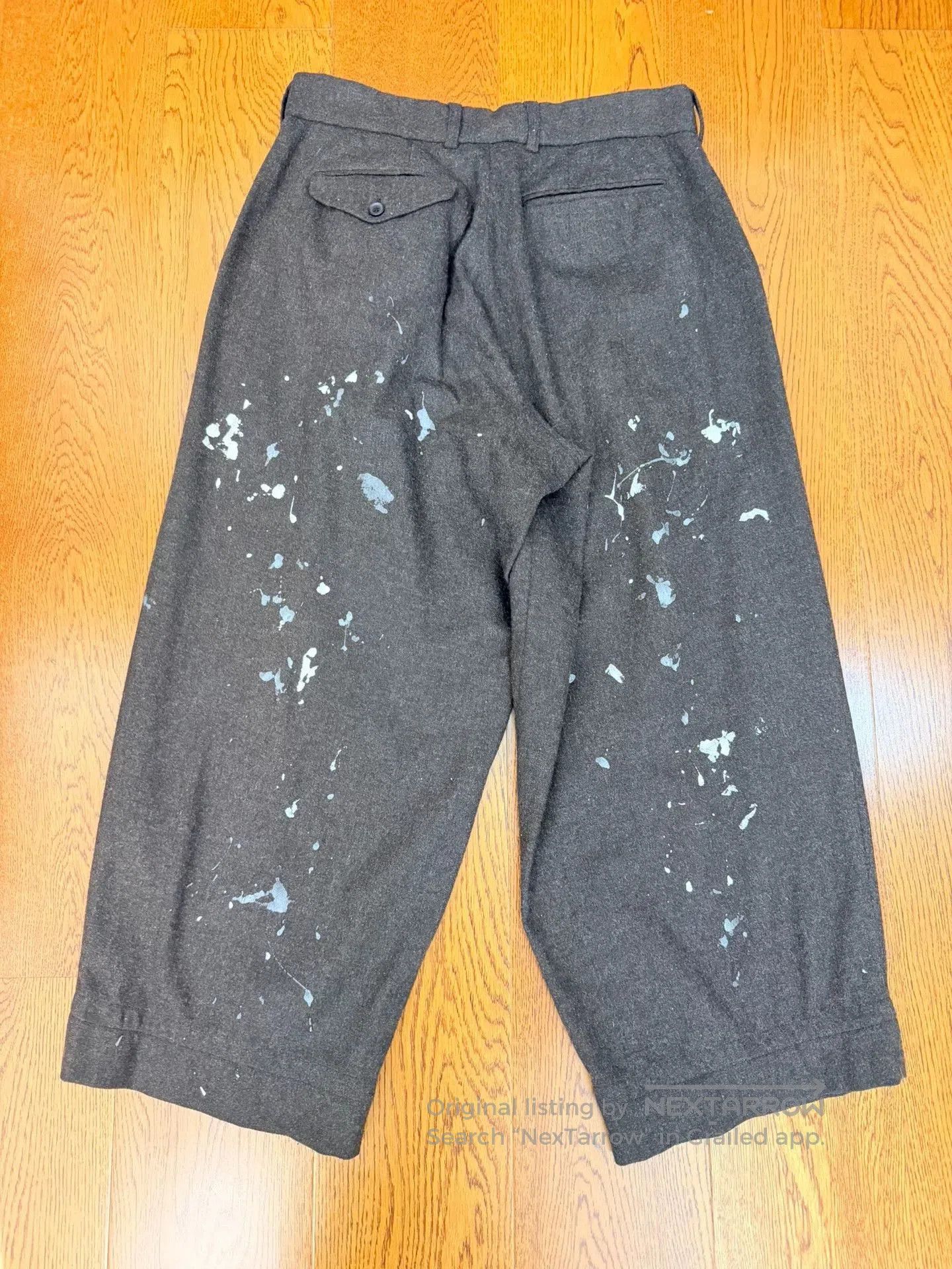 Kolor kolor black wool pants with paint splatter. Size US 30 / EU 46 - 2 Thumbnail