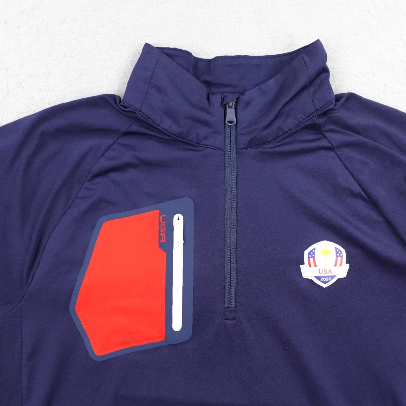 RLX Ralph Lauren VINTAGE RLX Ralph Lauren Jacket Mens Large Blue Ryder Cup 1/4 Zip 2020 Golf Pullover Size US L / EU 52-54 / 3 - 2 Thumbnail
