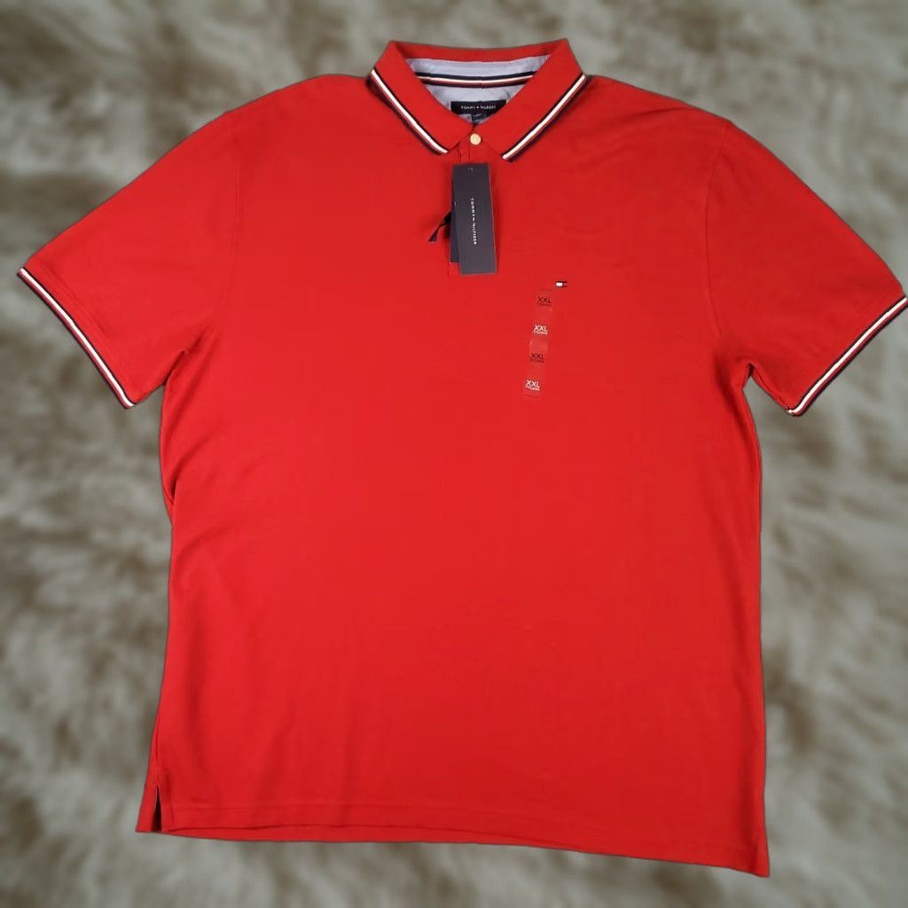 Tommy Hilfiger Tommy Hilfiger Polo Shirt Mens 2XL Red Short Sleeve Casual Logo Size US XXL / EU 58 / 5 - 1 Thumbnail