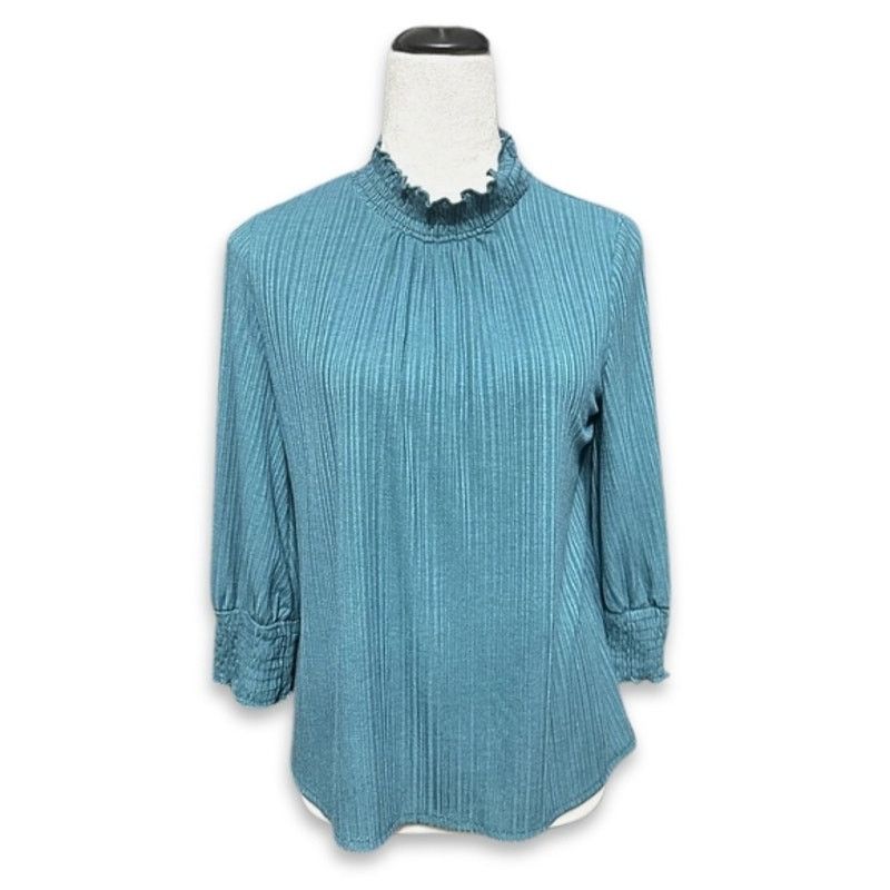 Other W5 Blouse Shaded Spruce Ribbed Smocked 3/4 Sleeves Green M Size M / US 6-8 / IT 42-44 - 2 Thumbnail