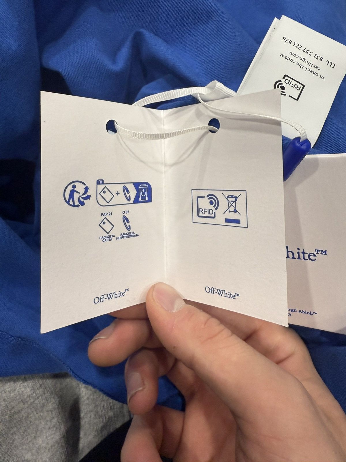Off-White Off-White Blue Paisley T-Shirt Size US S / EU 44-46 / 1 - 12 Thumbnail