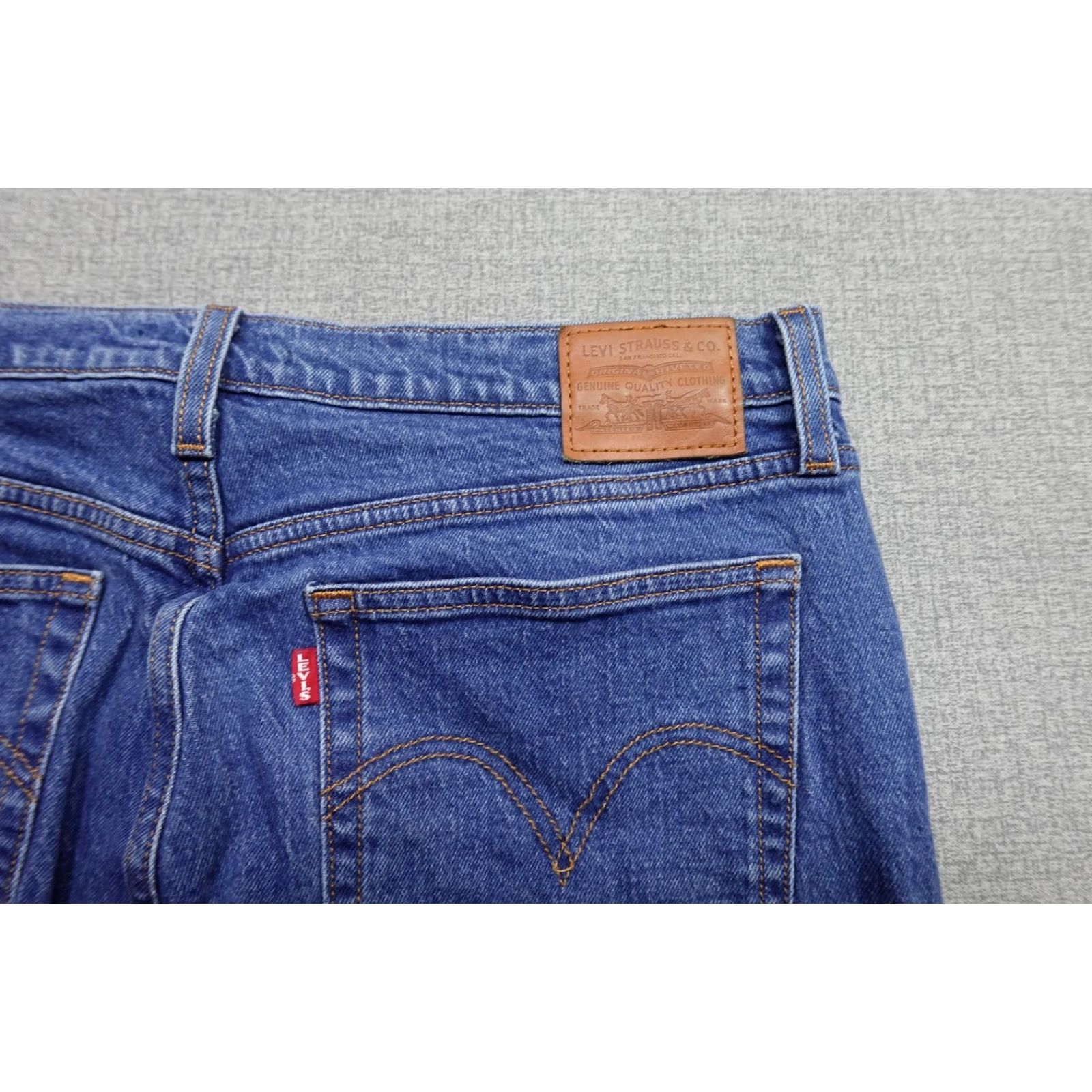 Levi's Levi's Wedgie Straight Jeans Womens 32x26 Blue High Rise Button Fly Denim Size 24" / US 00 / IT 34 - 2 Thumbnail