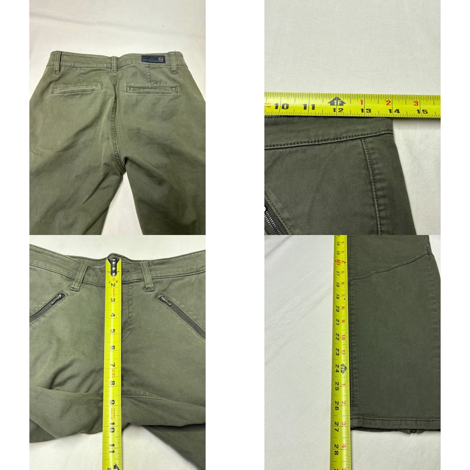 Olive AG Adriano Goldschmied The Whitt Cargo Ankle Pants Olive Green 25X27 Pants Women Slim Olive Green Cargo Zipper Logo 90s? Size 42" / US 20 - 9 Thumbnail