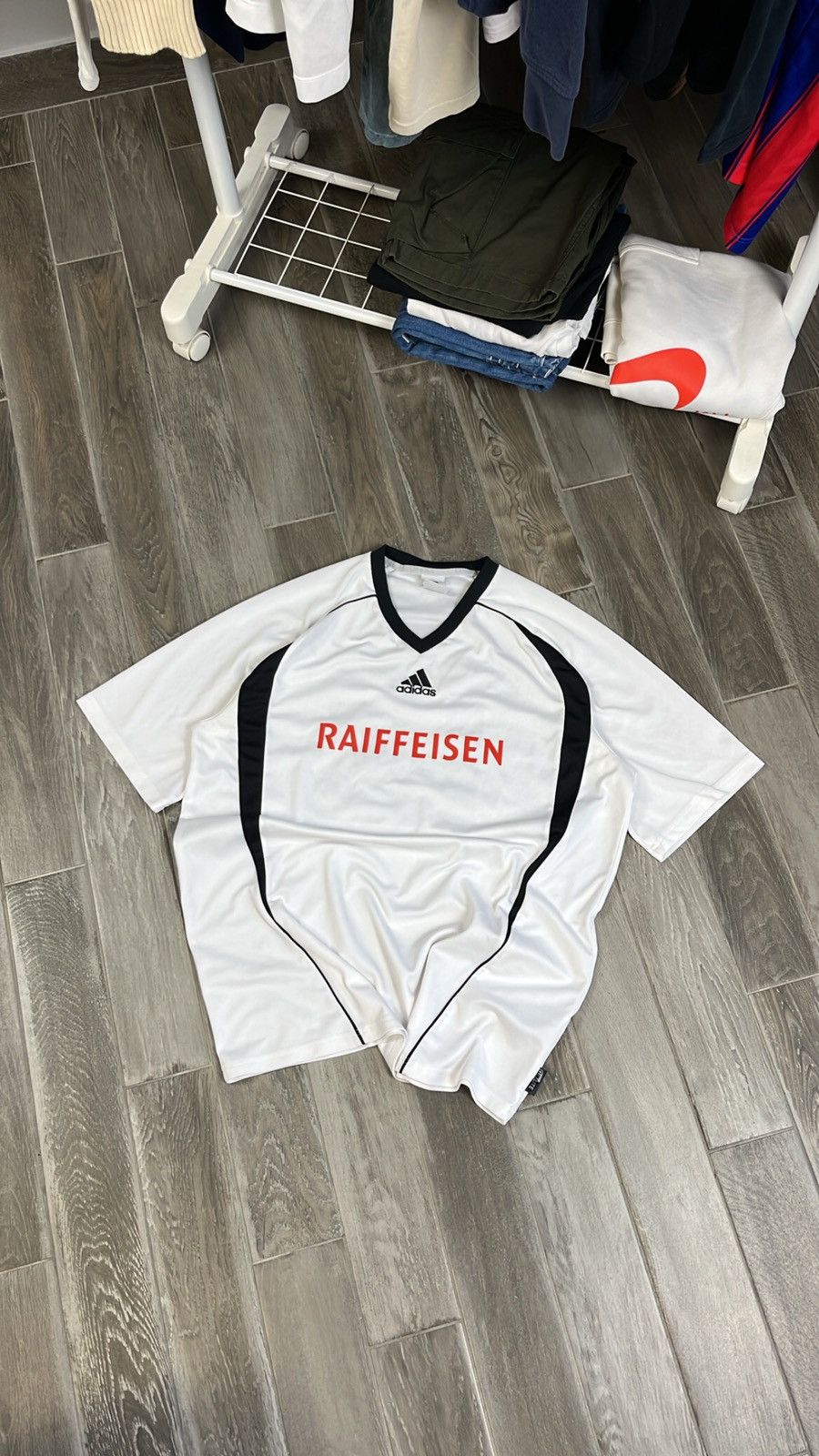 Adidas × Vintage Vintage Nylon Adidas Raiffeisen 12 tee Size US L / EU 52-54 / 3 - 1 Thumbnail