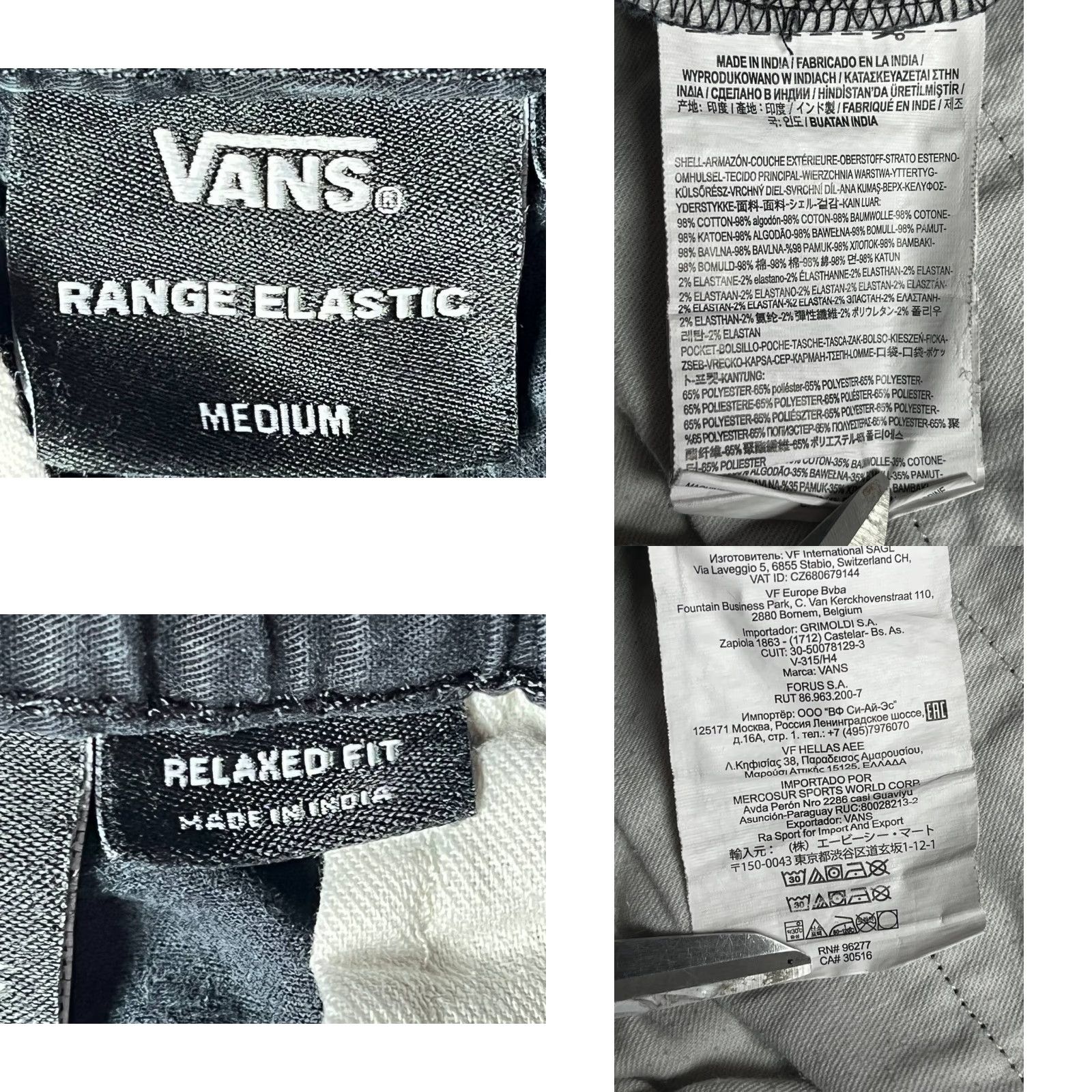 Vans VANS Pants Men Medium Black Joggers Stretch Travel Activewear Athleisure Style Jogger Regular Inseam 28 Mens Size US 31 - 8 Thumbnail
