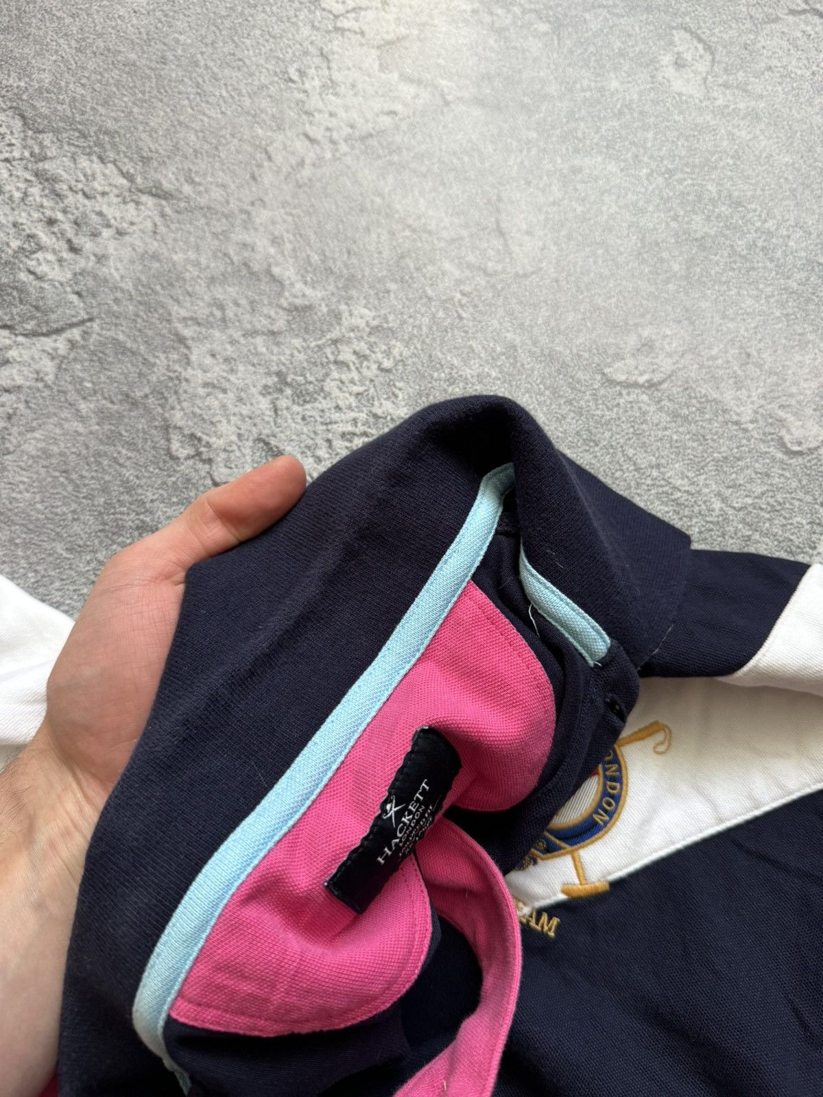 Hackett × Vintage Hackett XXL multicolour polo rugby tee T-shirt dress Size US XXL / EU 58 / 5 - 11 Thumbnail