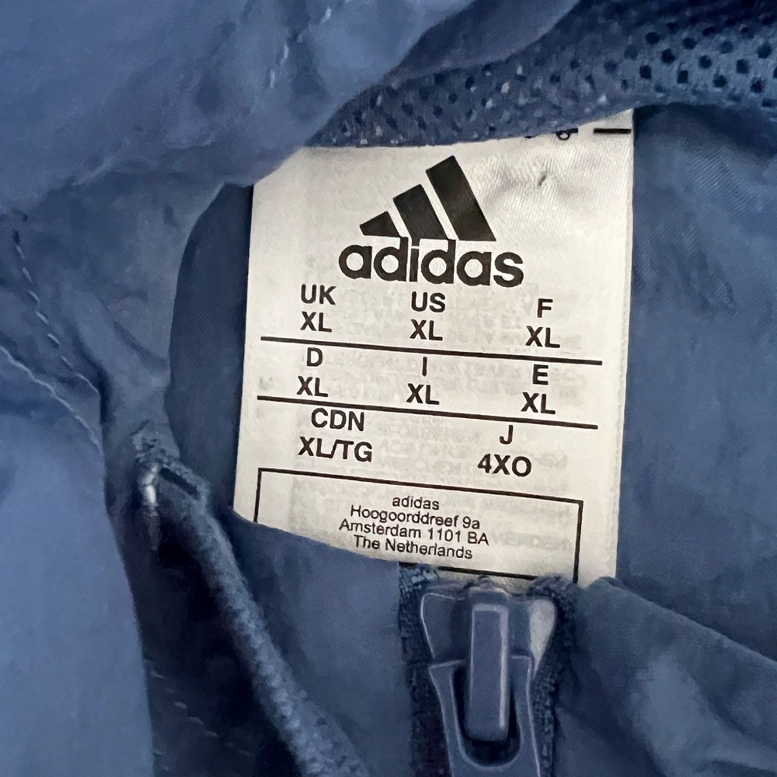 Adidas Adidas Jacket XL Blue 1/4 Zip Hooded Windbreaker Pullover Size US XL / EU 56 / 4 - 4 Thumbnail