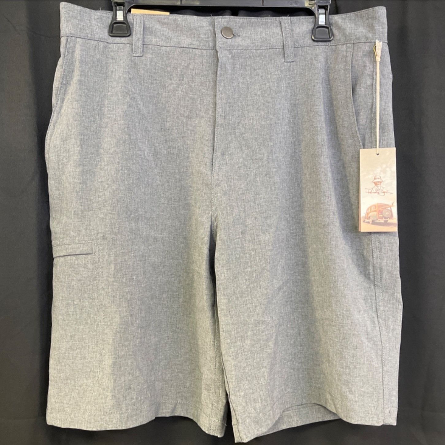 Panama Jack Panama Jack Men's Grey 4 Way Stretch Hybrid Shorts Sz 34 SKU Size US 34 / EU 50 - 1 Thumbnail