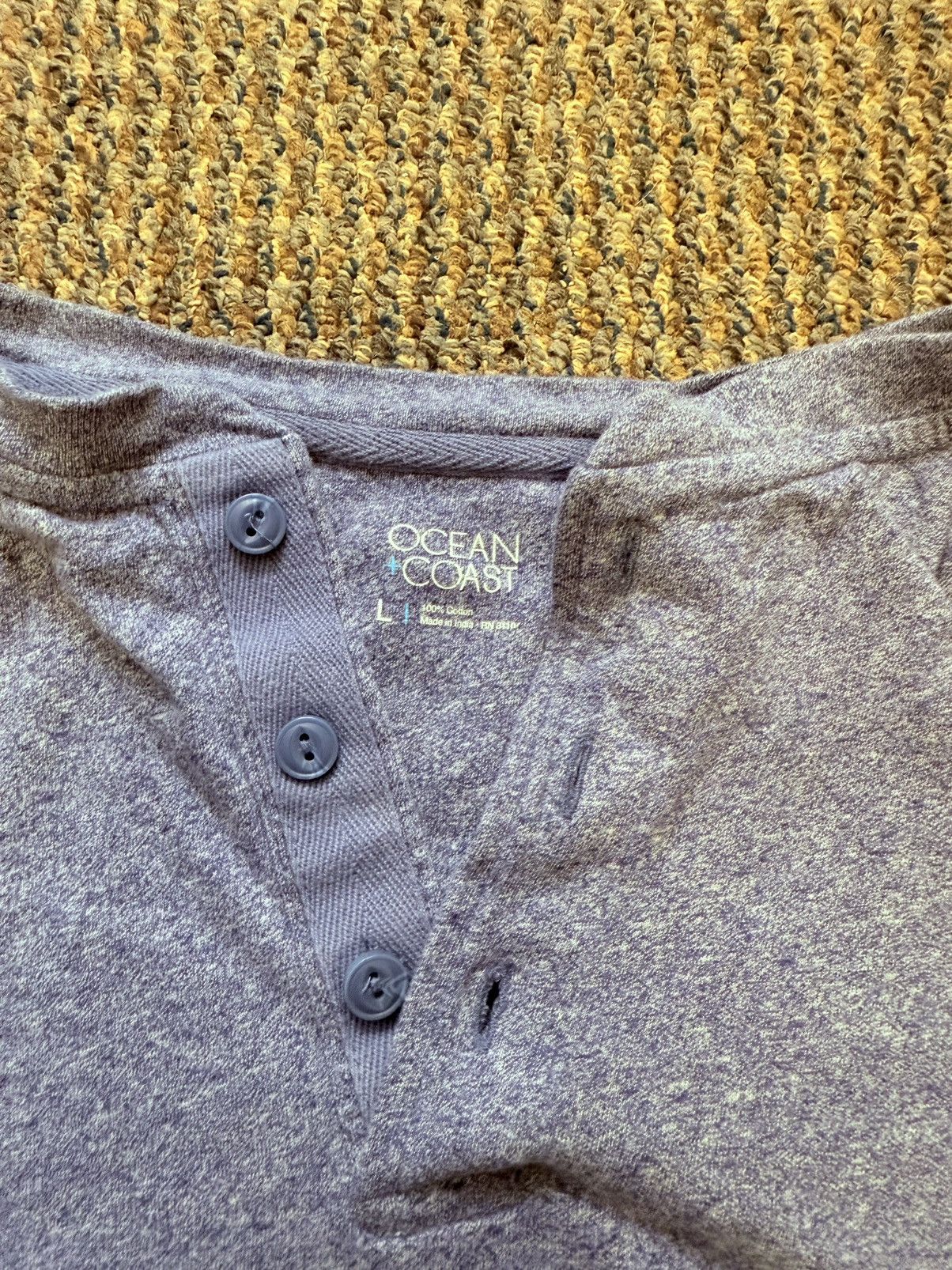 Vintage Vintage Blue Long Sleeve Henley Size US XL / EU 56 / 4 - 2 Thumbnail