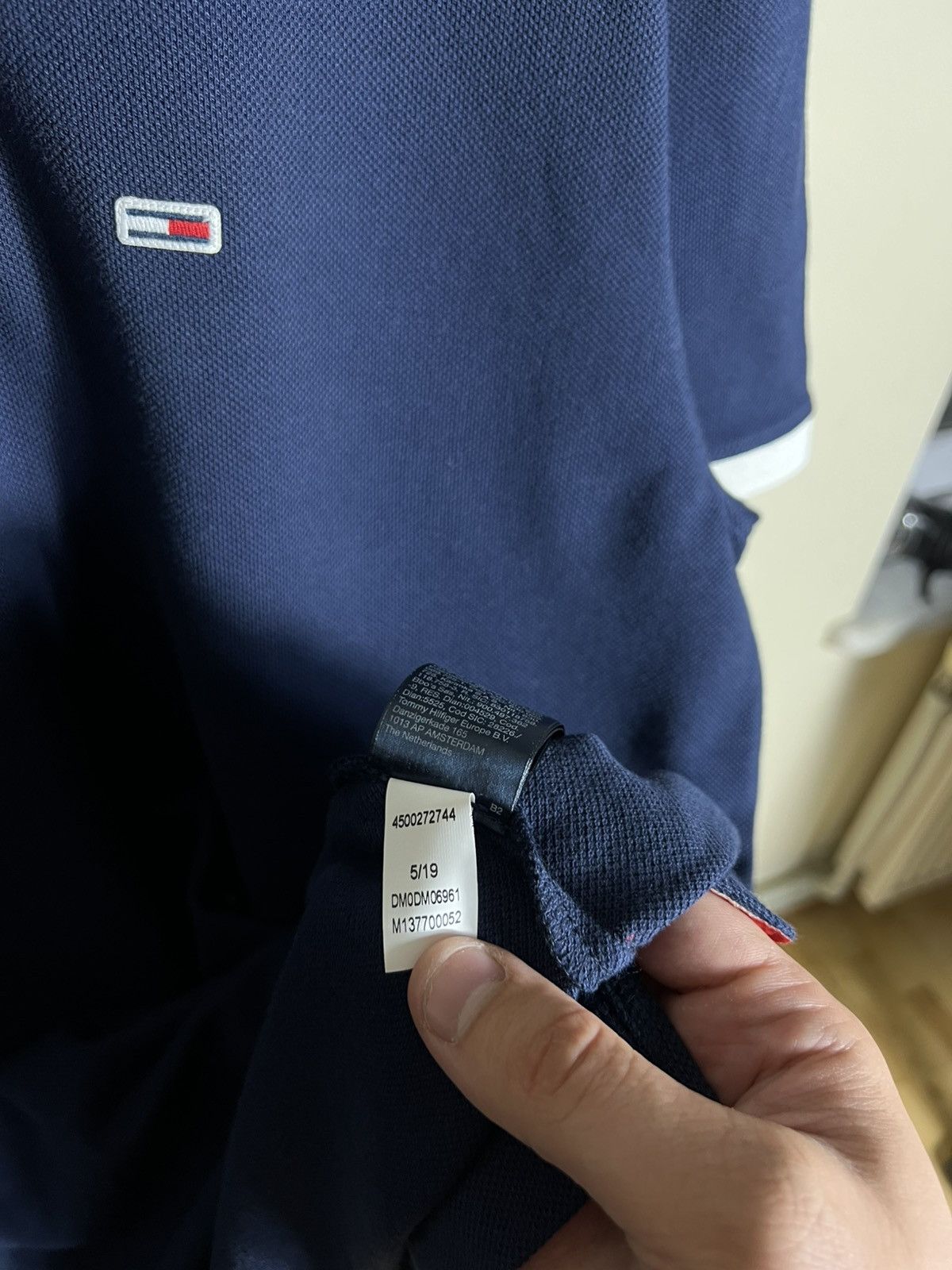 Tommy Hilfiger Tommy Hilfiger Vintage Flag Stars Collar Polo Shirt Navy Size US XXL / EU 58 / 5 - 9 Thumbnail