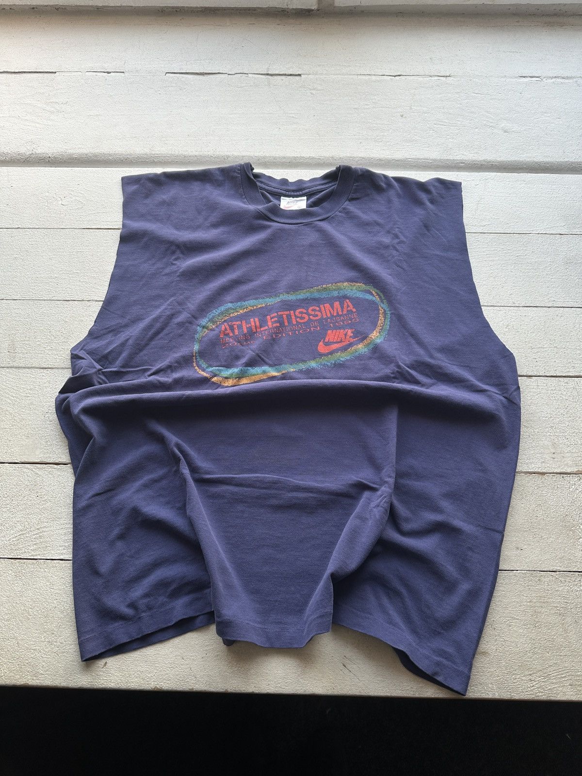 Nike 🚨 NIKE 1995 ATHELETISSIMA SINGLE STITCH VNTG TEE Y2k HYPE Size US XL / EU 56 / 4 - 1 Thumbnail
