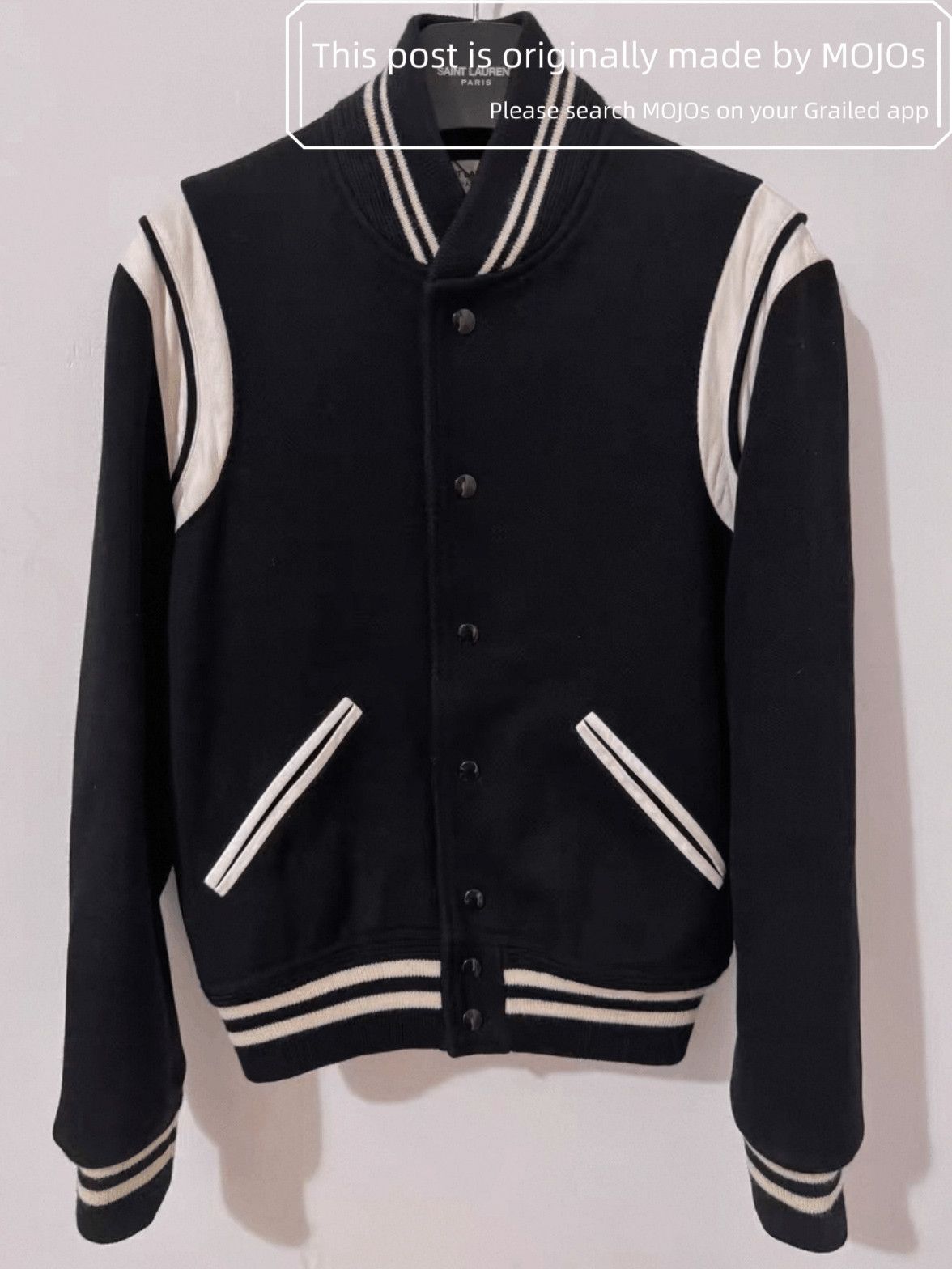 Sz 46 Saint Laurent Paris 15AW Black Teddy Jacket mojos44131