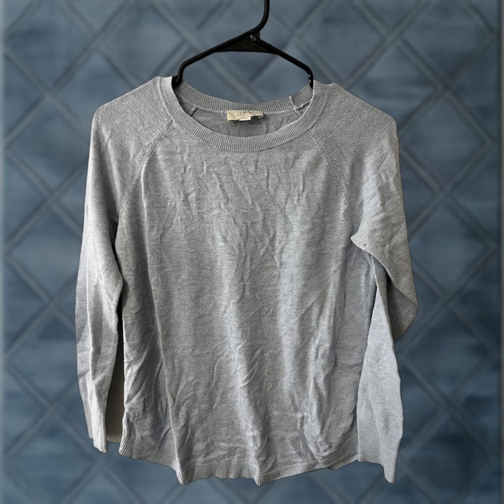 Loft LOFT Sweater Pullover Womens XS Blue Long Sleeve Crew Neck Cute Size XS / US 0-2 / IT 36-38 - 1 Thumbnail