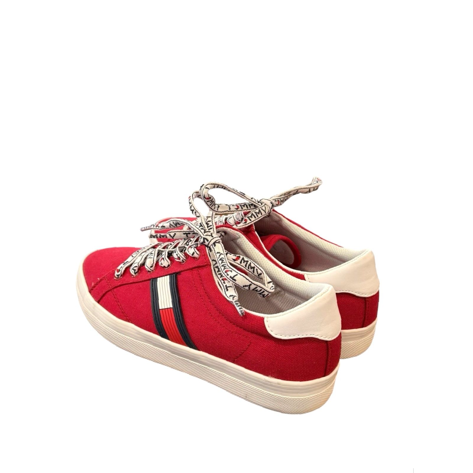 Tommy Hilfiger VINTAGE? Wait. The item isn’t vintage per rules. The title: "Tommy Hilfiger Fantim Canvas Logo Low Top Sneakers - Size 10 - Red - Women" Size L / US 10 / IT 46 - 4 Thumbnail