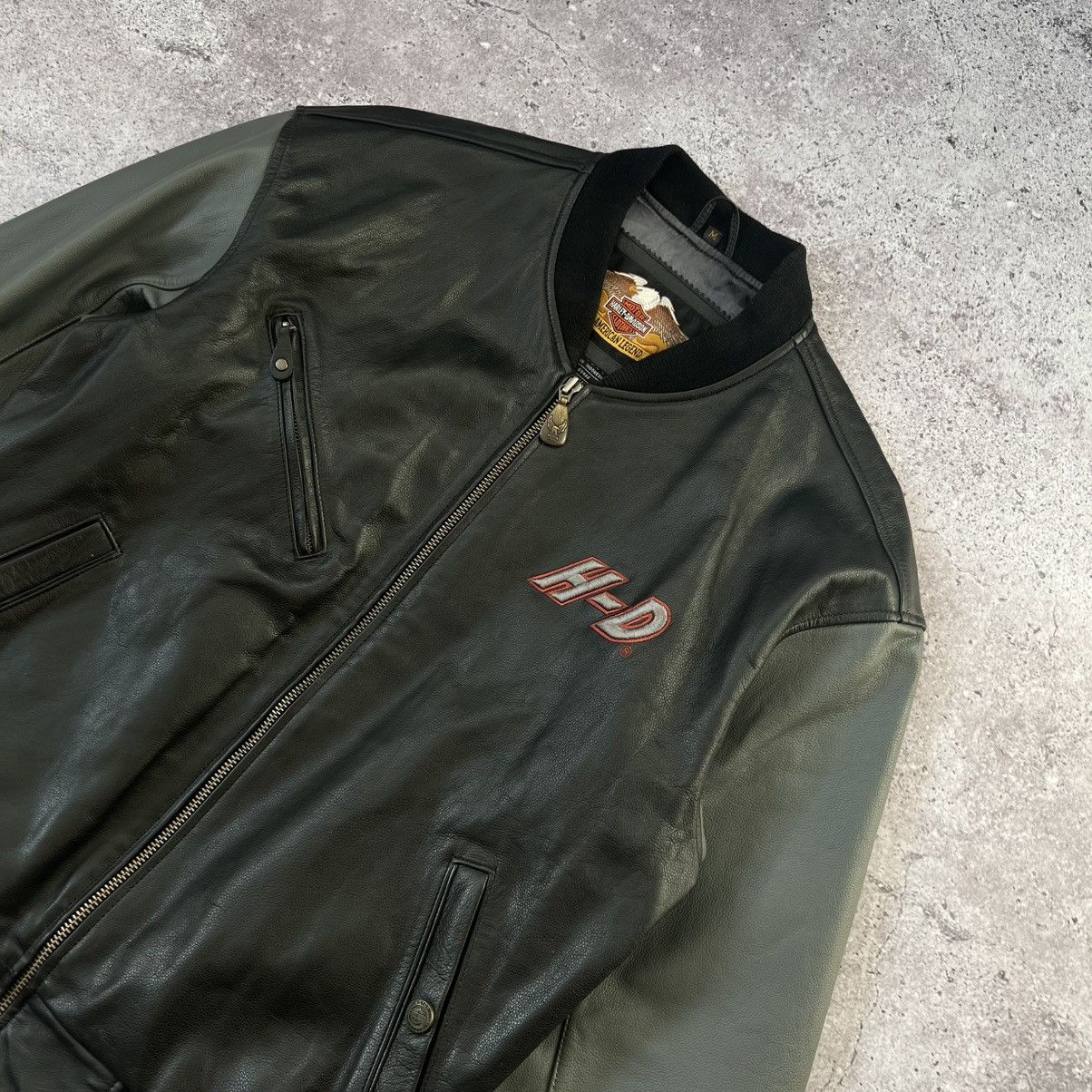 Harley Davidson Vintage Harley-Davidson Leather Varsity Bomber Jacket Size US M / EU 48-50 / 2 - 3 Thumbnail