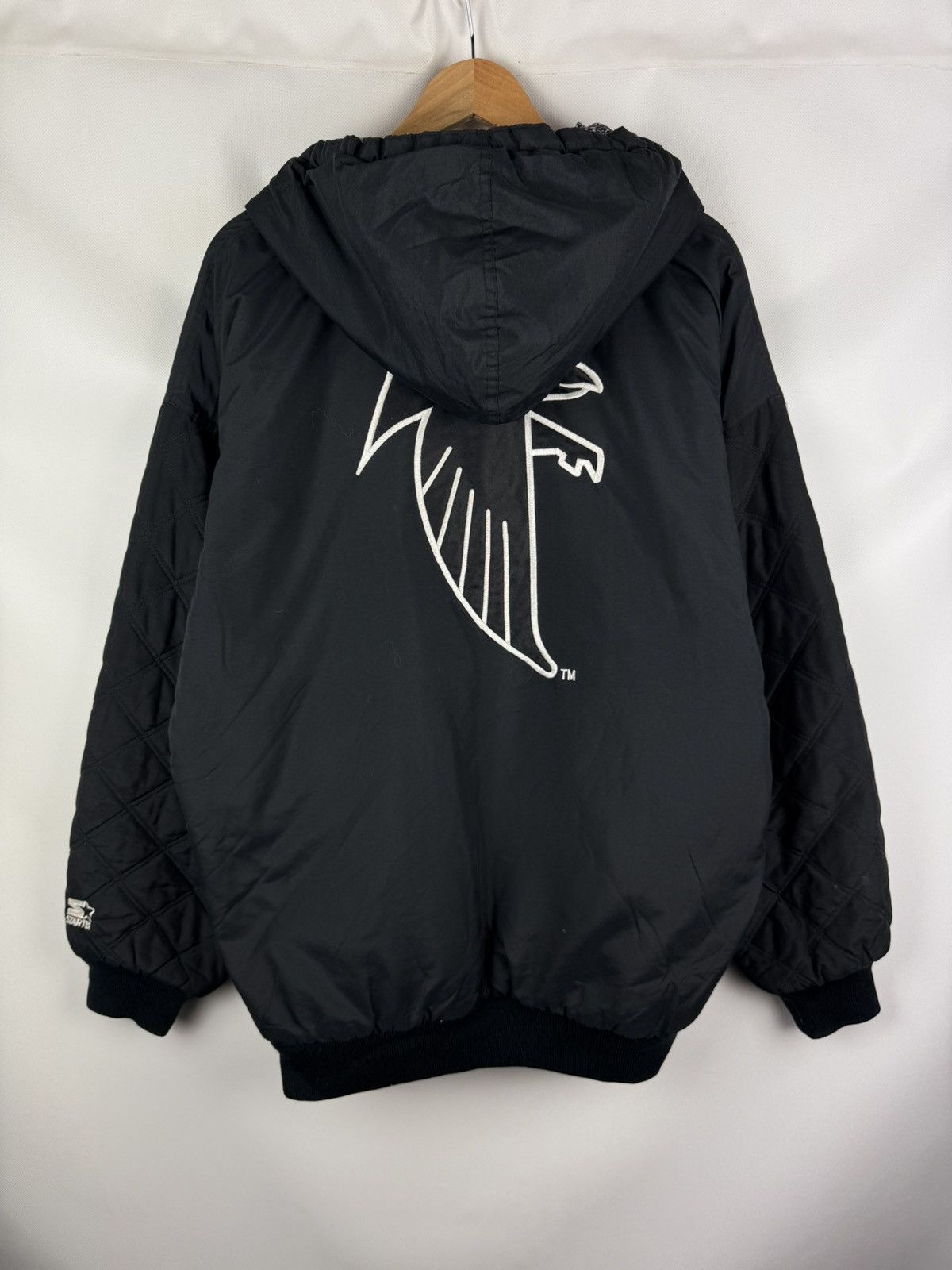 Starter Vintage Starter NFL Atlanta Falcons Hooded Bomber Jacket 90s Size US L / EU 52-54 / 3 - 14 Thumbnail