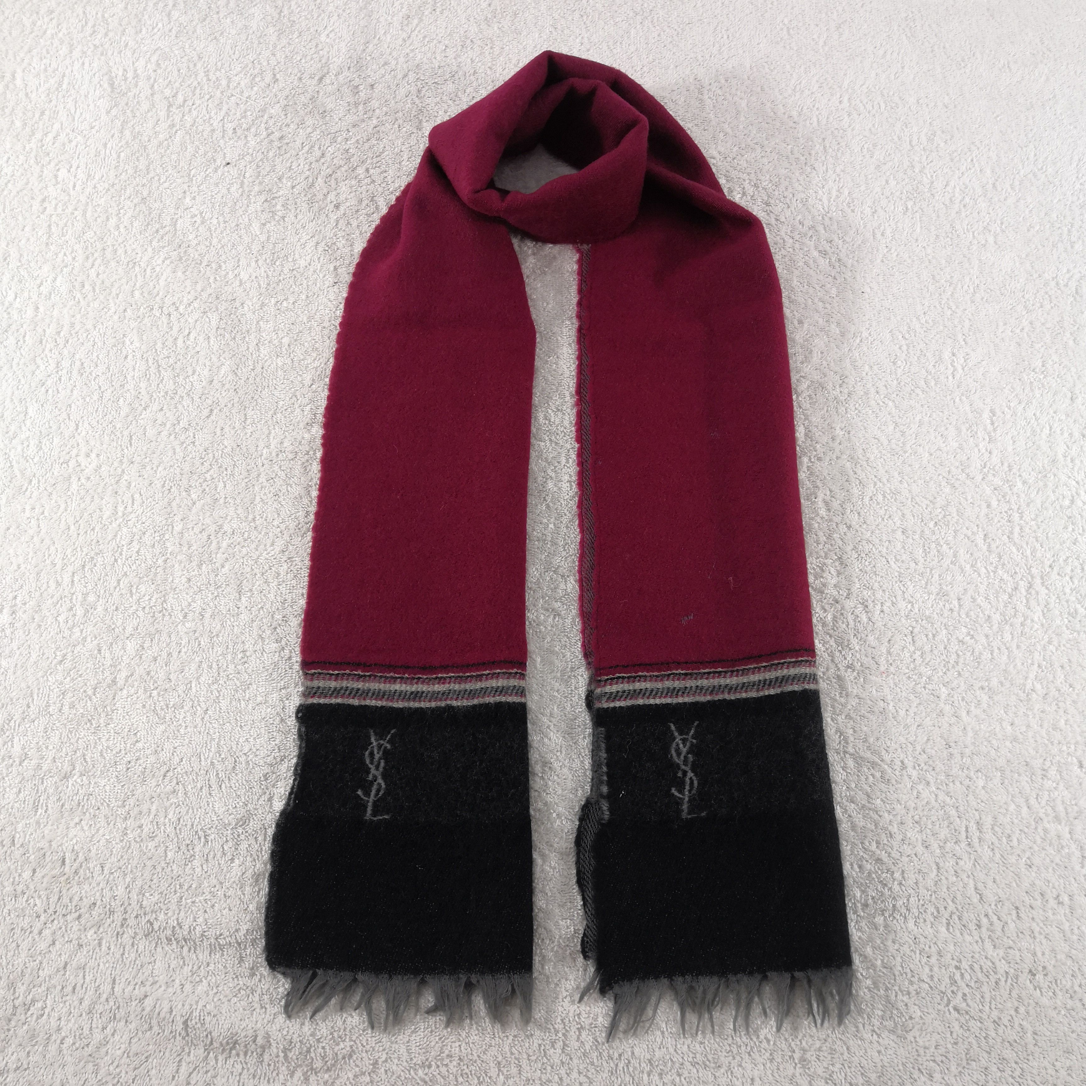 Vintage × Yves Saint Laurent Vintage Yves Saint Laurent Scarf YSL Wool Scarves. Size ONE SIZE - 1 Thumbnail
