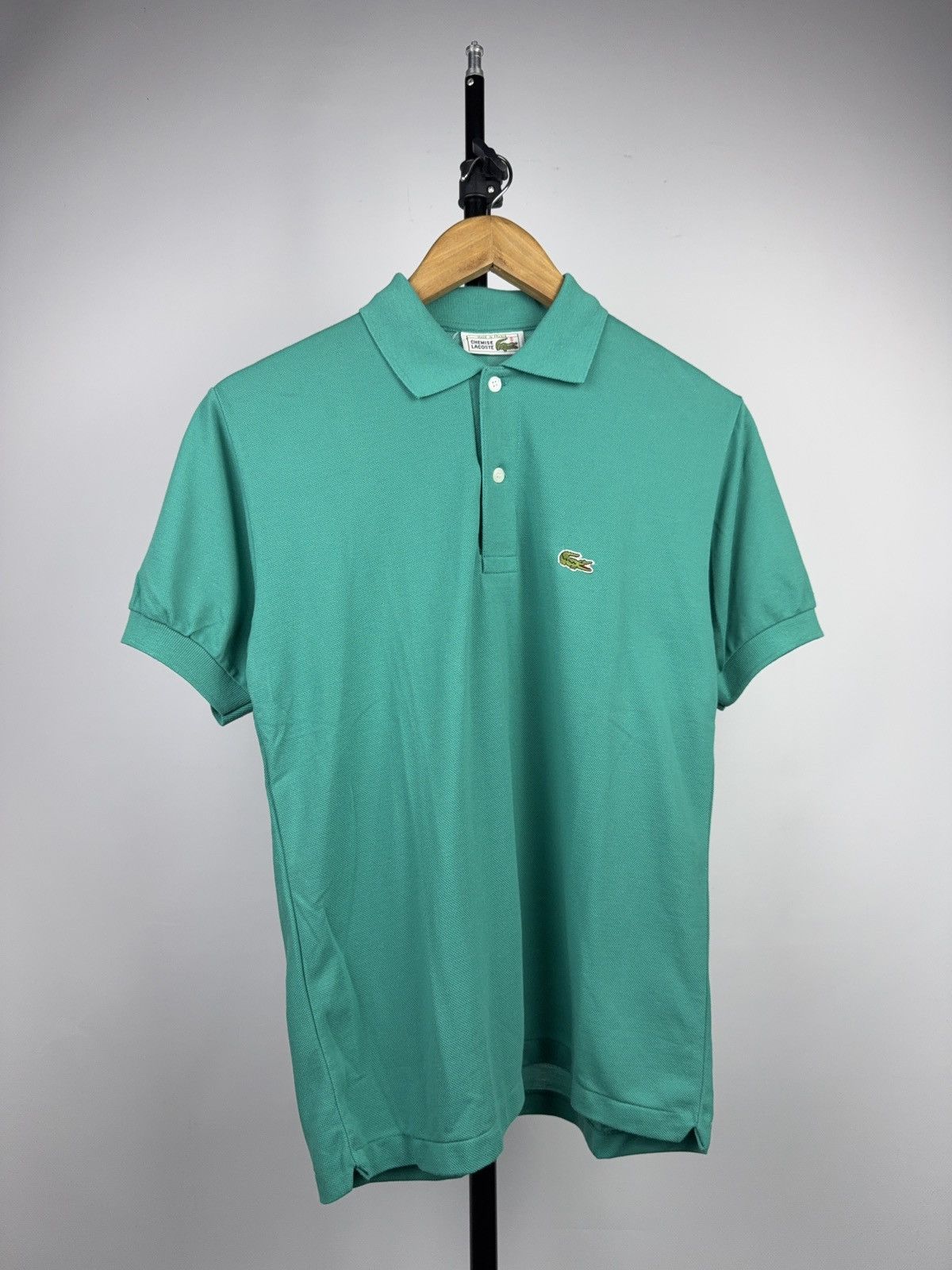 Lacoste Retro 80s Vintage Lacoste Polo Made in France Mint Green Size US S / EU 44-46 / 1 - 1 Thumbnail
