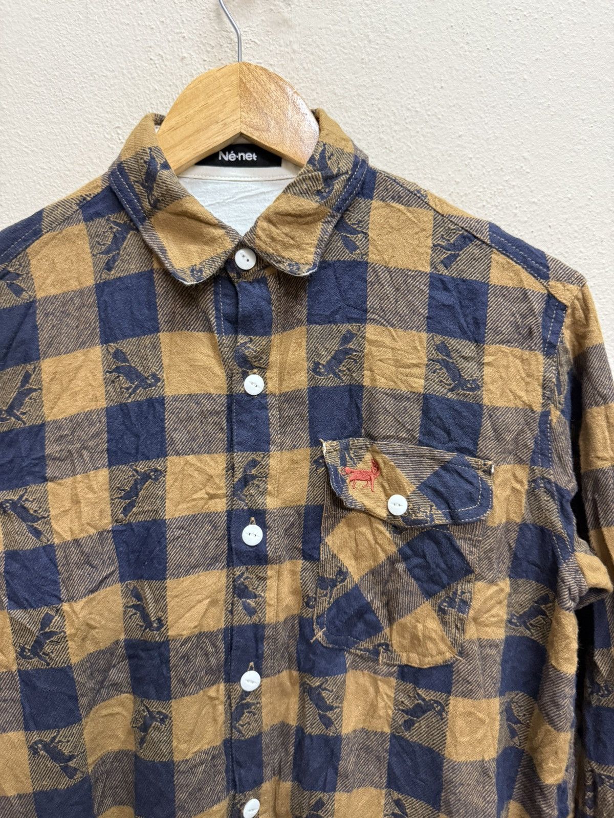 Issey Miyake Ne-Net Chekered Flanel Long Shirt Button Up Size M / US 6-8 / IT 42-44 - 17 Thumbnail