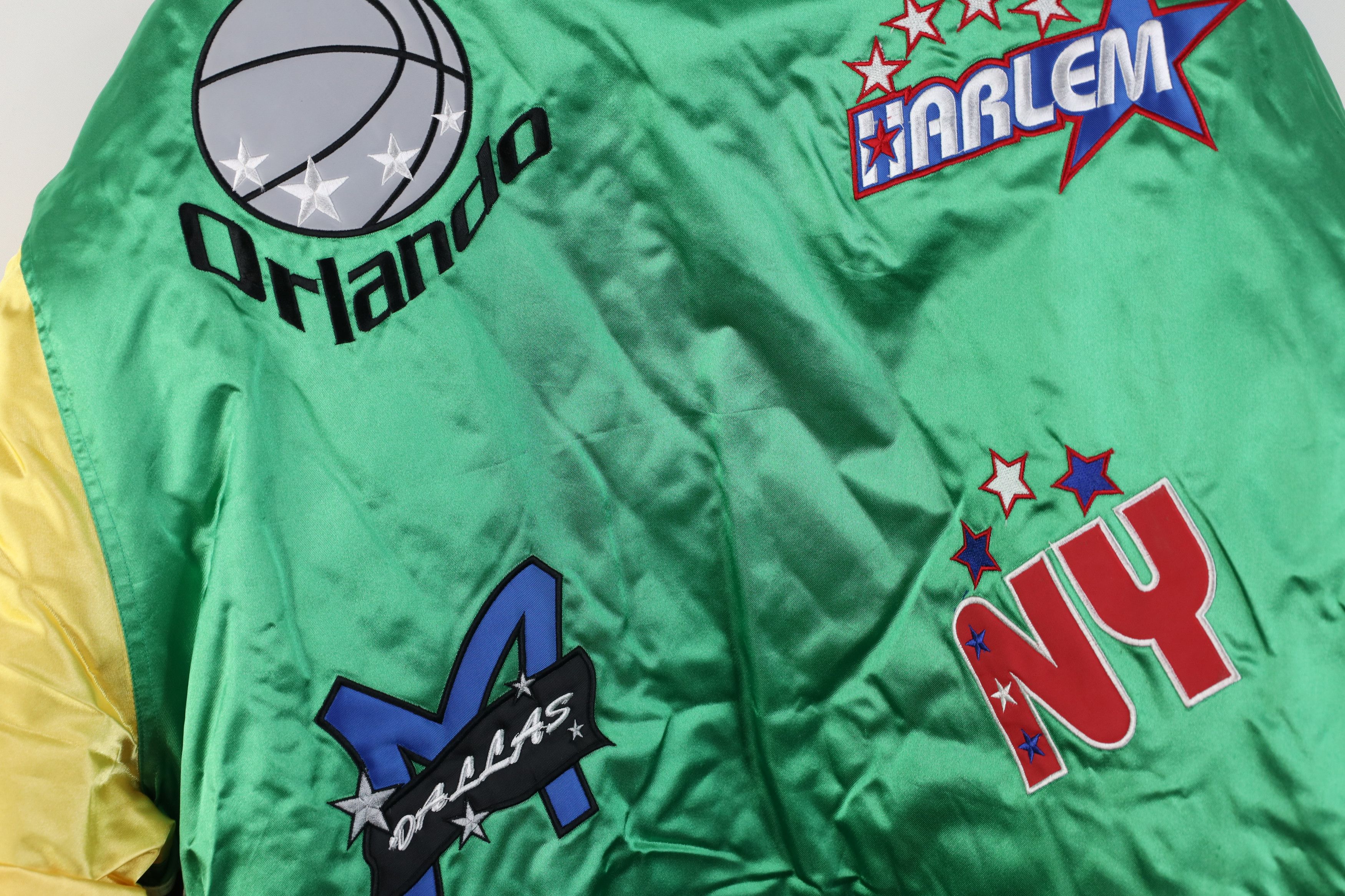 Vintage Deadstock Vintage 90s Y2K Basketball Satin Bomber Jacket Size US XXL / EU 58 / 5 - 14 Thumbnail
