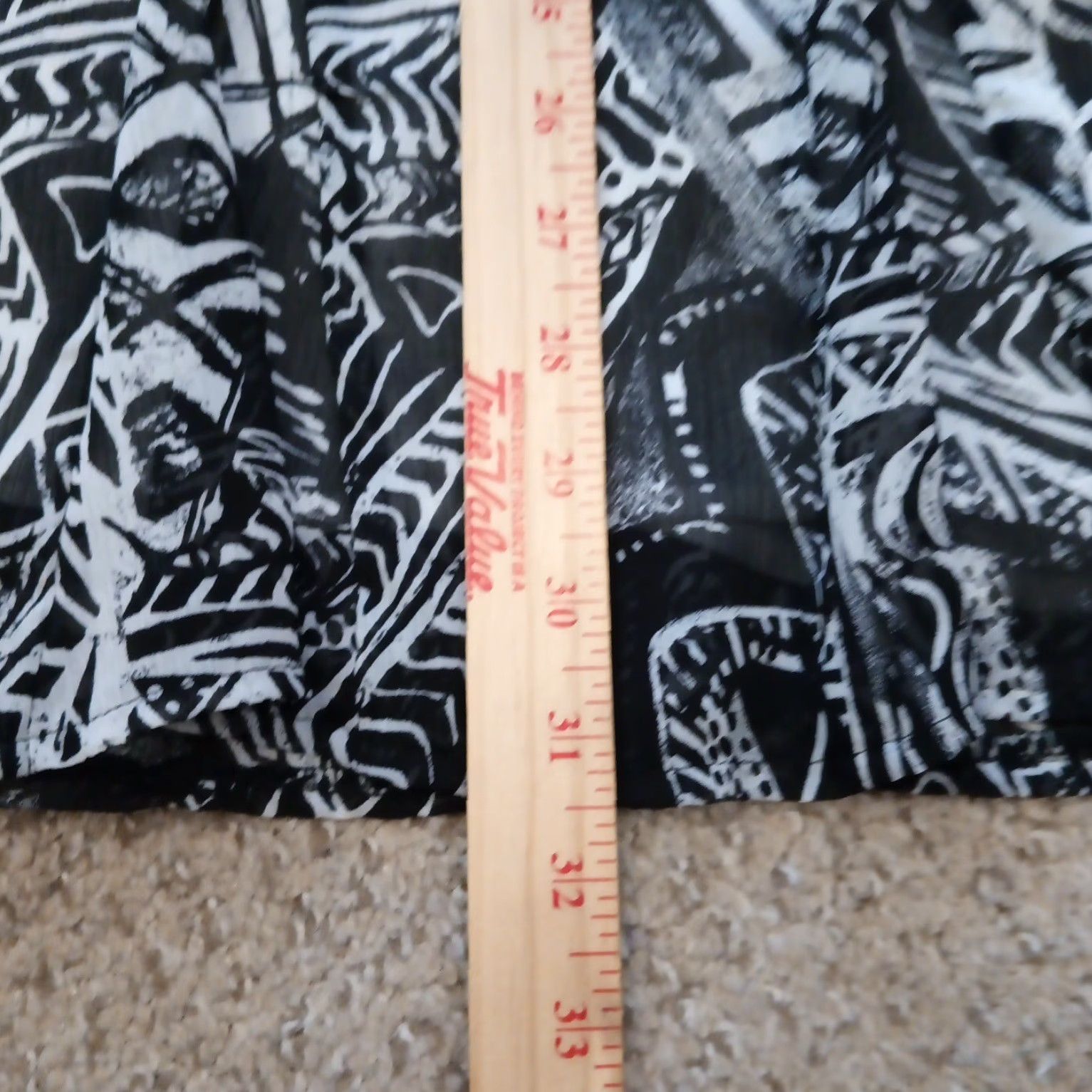 Vintage BonWorth Skirt Long Maxi Gray Geometric Pull On Lined Polyester Small Size 28" / US 6 / IT 42 - 5 Thumbnail