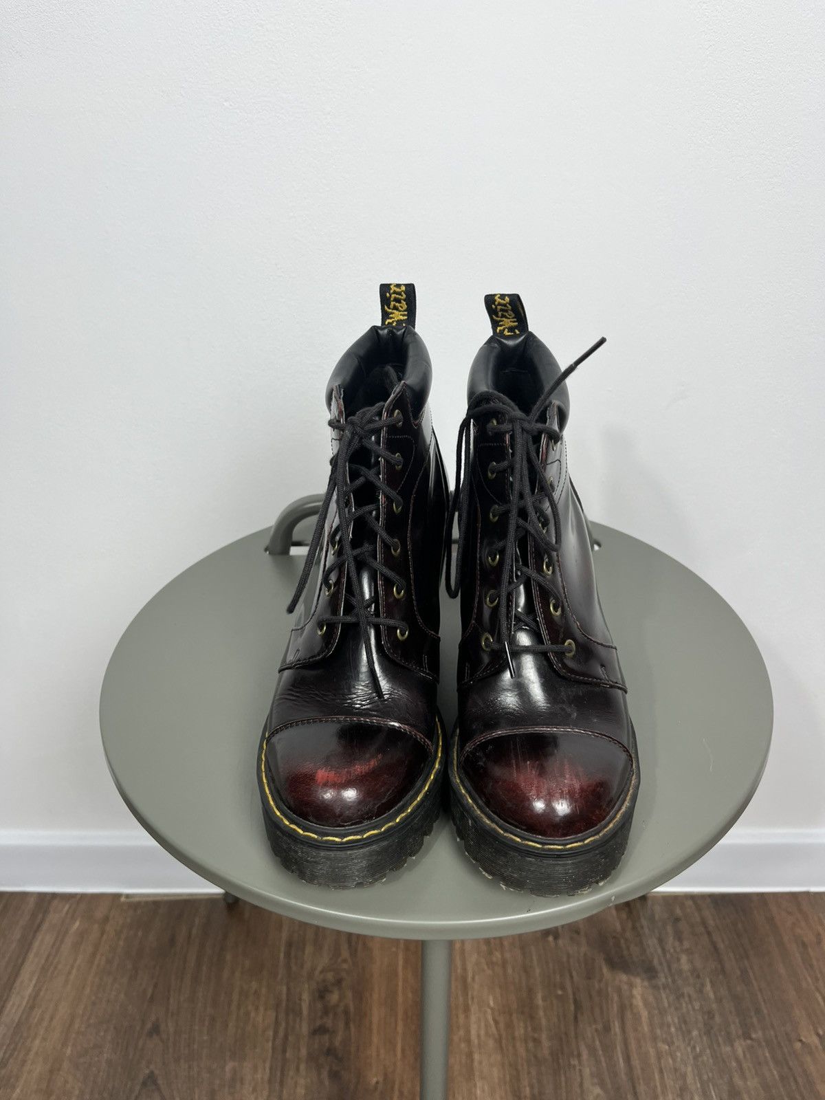 Dr. Martens Dr. Martens Averil Heeled Boots UK 4 EU 37 US 6 Burgundy Size US 6 / IT 36 - 5 Thumbnail