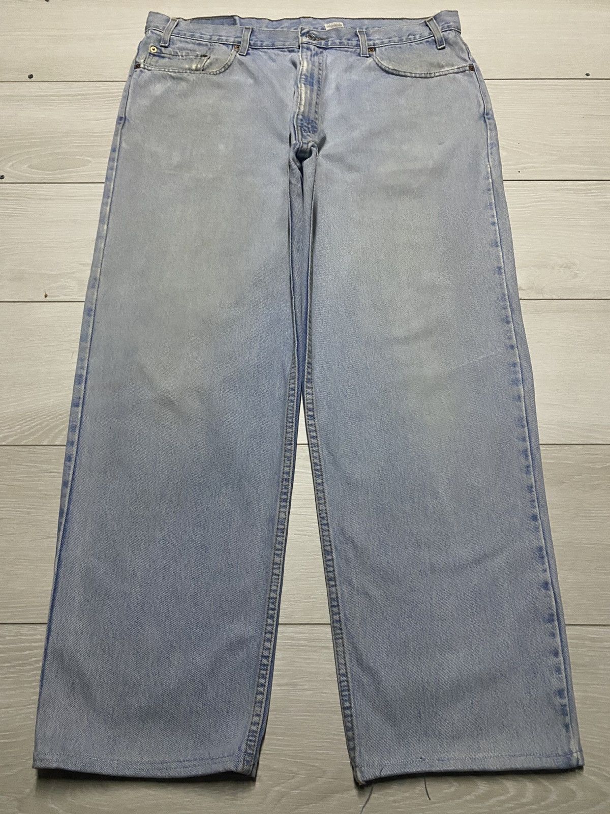 Levi's Vintage Levis 550 Light Wash Distressed Jeans Size US 38 / EU 54 - 1 Thumbnail