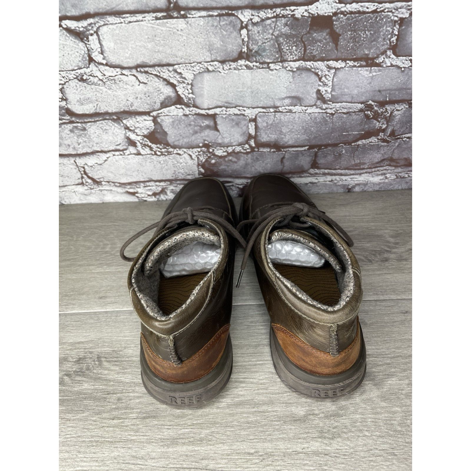 REEF Reef Rover Mid Brown Leather Casual Chukka Boots Shoes Men S Size US 11 / EU 44 - 7 Thumbnail