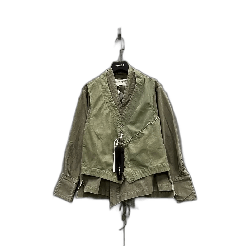 Greg Lauren Greg Lauren Olive Green Layered Jacket Size US M / EU 48-50 / 2 - 1 Thumbnail