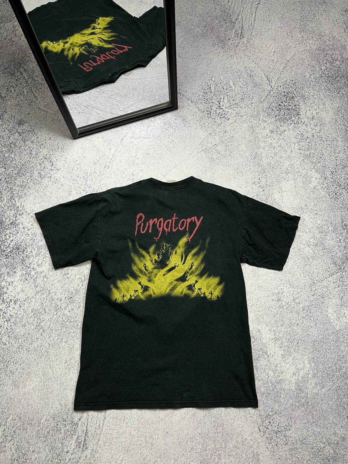 Band Tees × Iron Maiden × Vintage Vintage 2000's Iron Maiden Purgatory Tour Distressed T-shirt Size US M / EU 48-50 / 2 - 14 Thumbnail