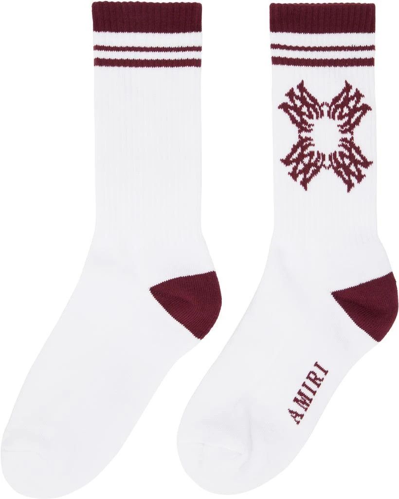 Amiri o1s1wg110126 Size: OS / MA' Quad Socks in White/Red Size ONE SIZE - 2 Thumbnail