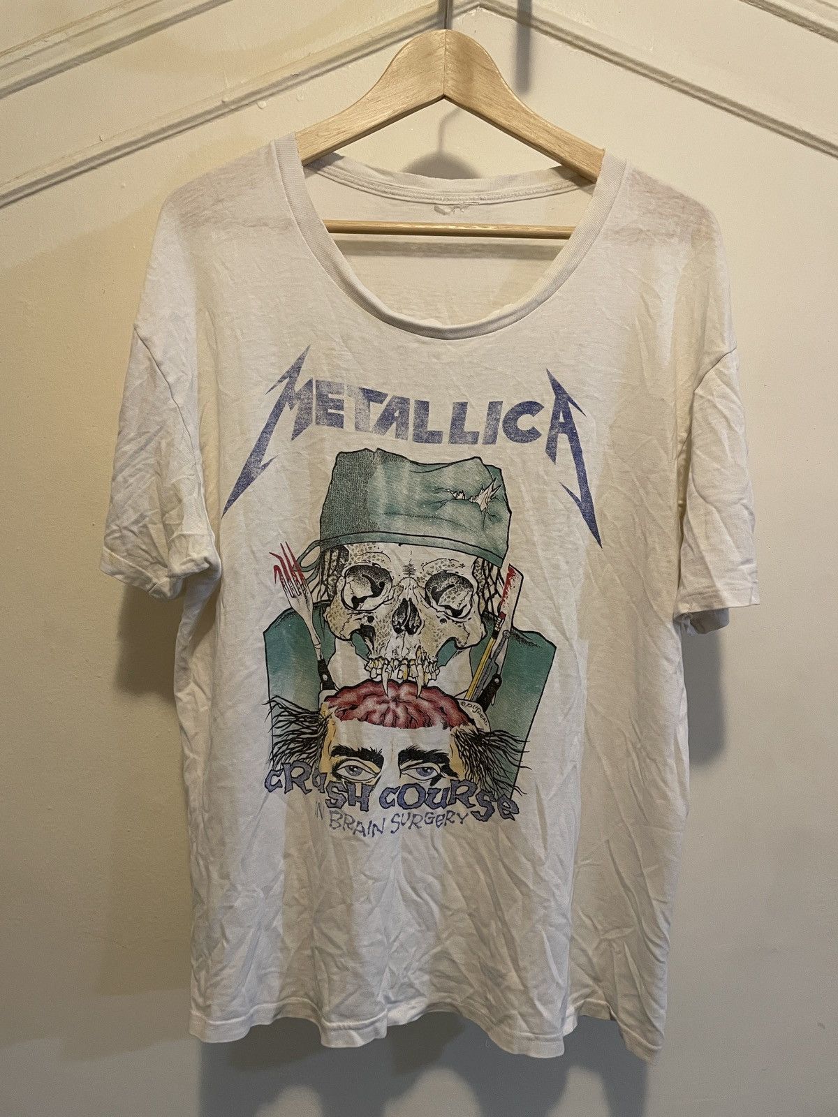 Band Tees Metallica Crash Course in Brain Surgery Chopped Tee Sz L Size US L / EU 52-54 / 3 - 1 Thumbnail