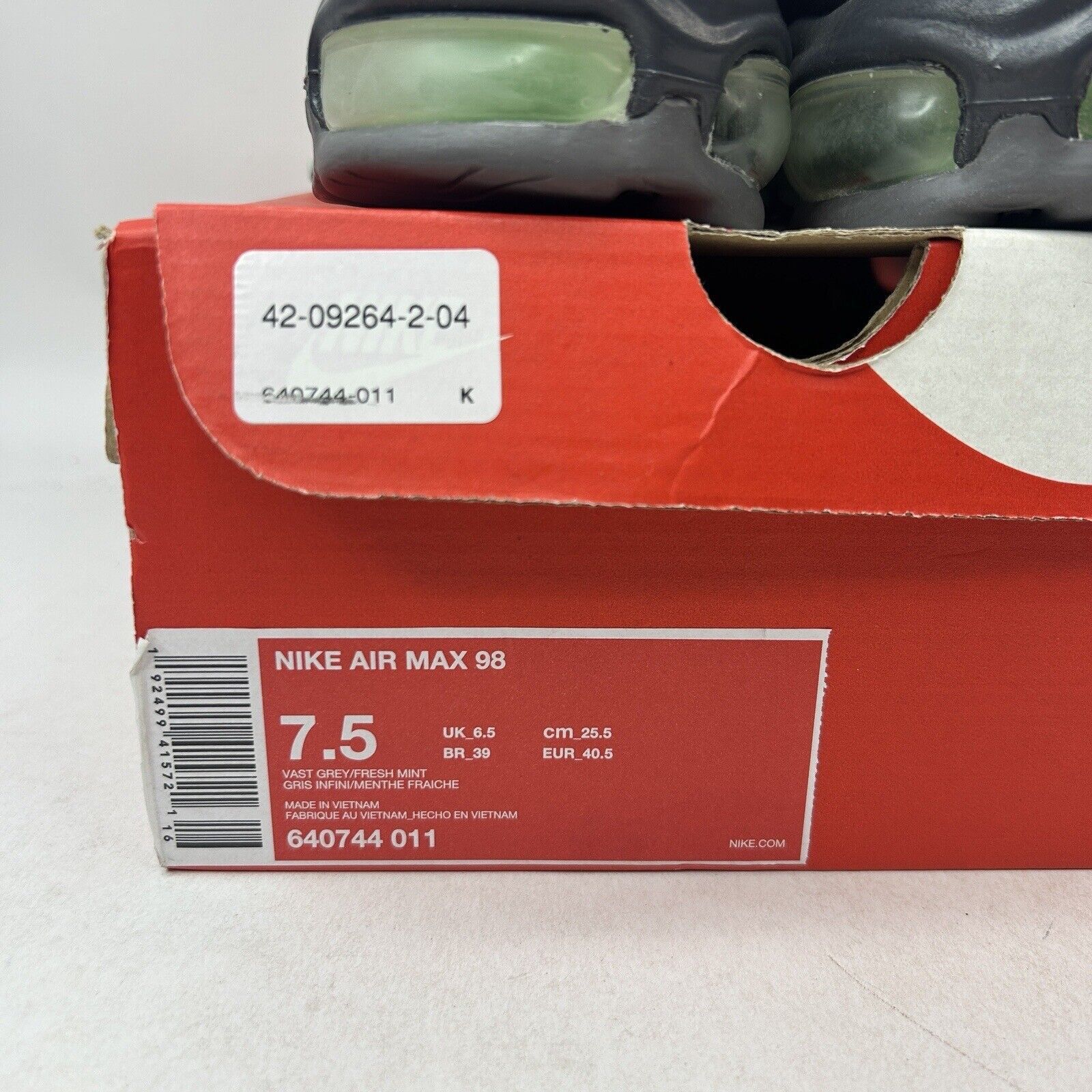 Nike Nike Air Max 98 “Vast Grey Fresh Mint Green” 2024 Size US 7.5 / EU 40-41 - 5 Thumbnail