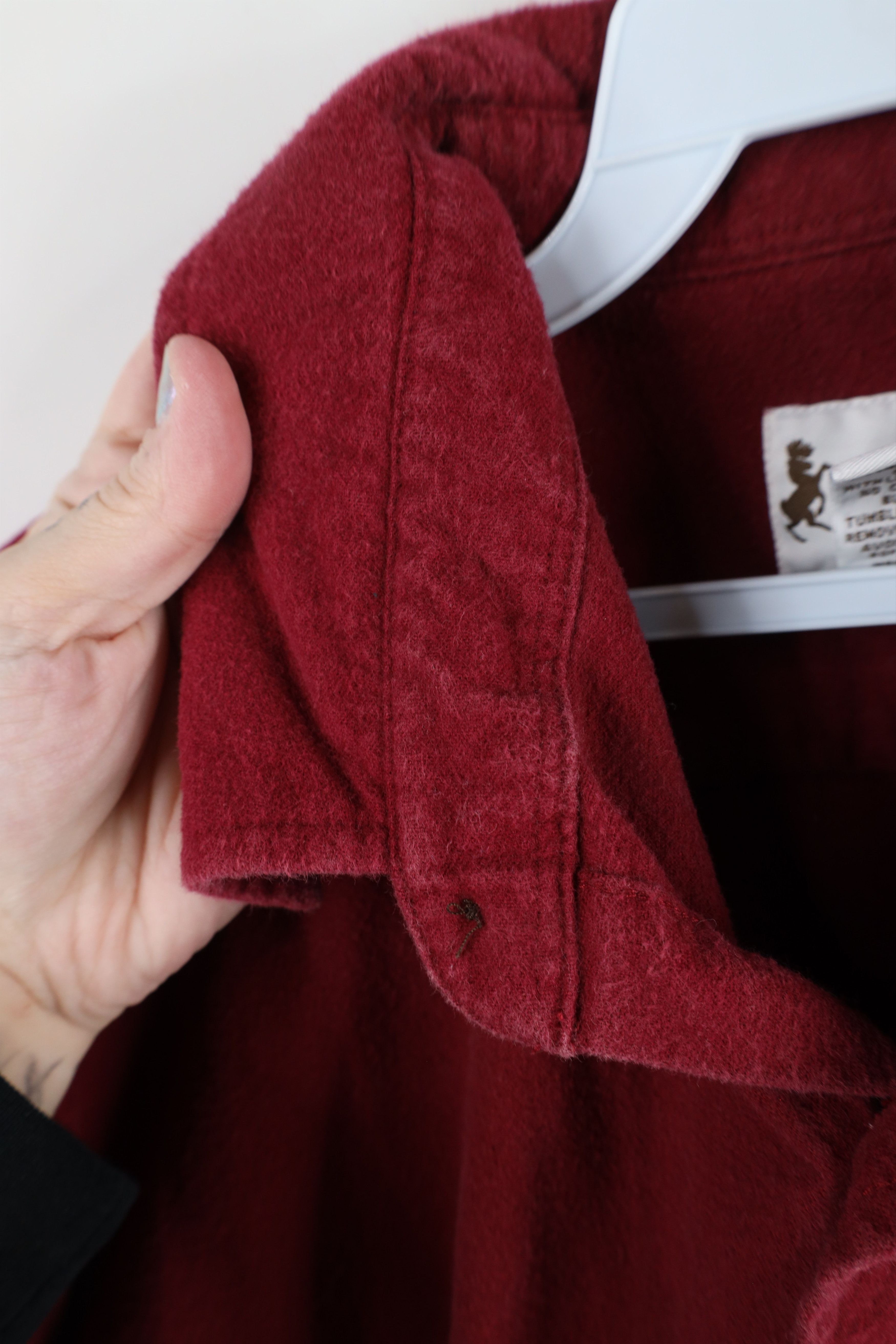 Vintage Vintage 90s Streetwear Chamois Cloth Button Shirt Red Size US L / EU 52-54 / 3 - 7 Thumbnail