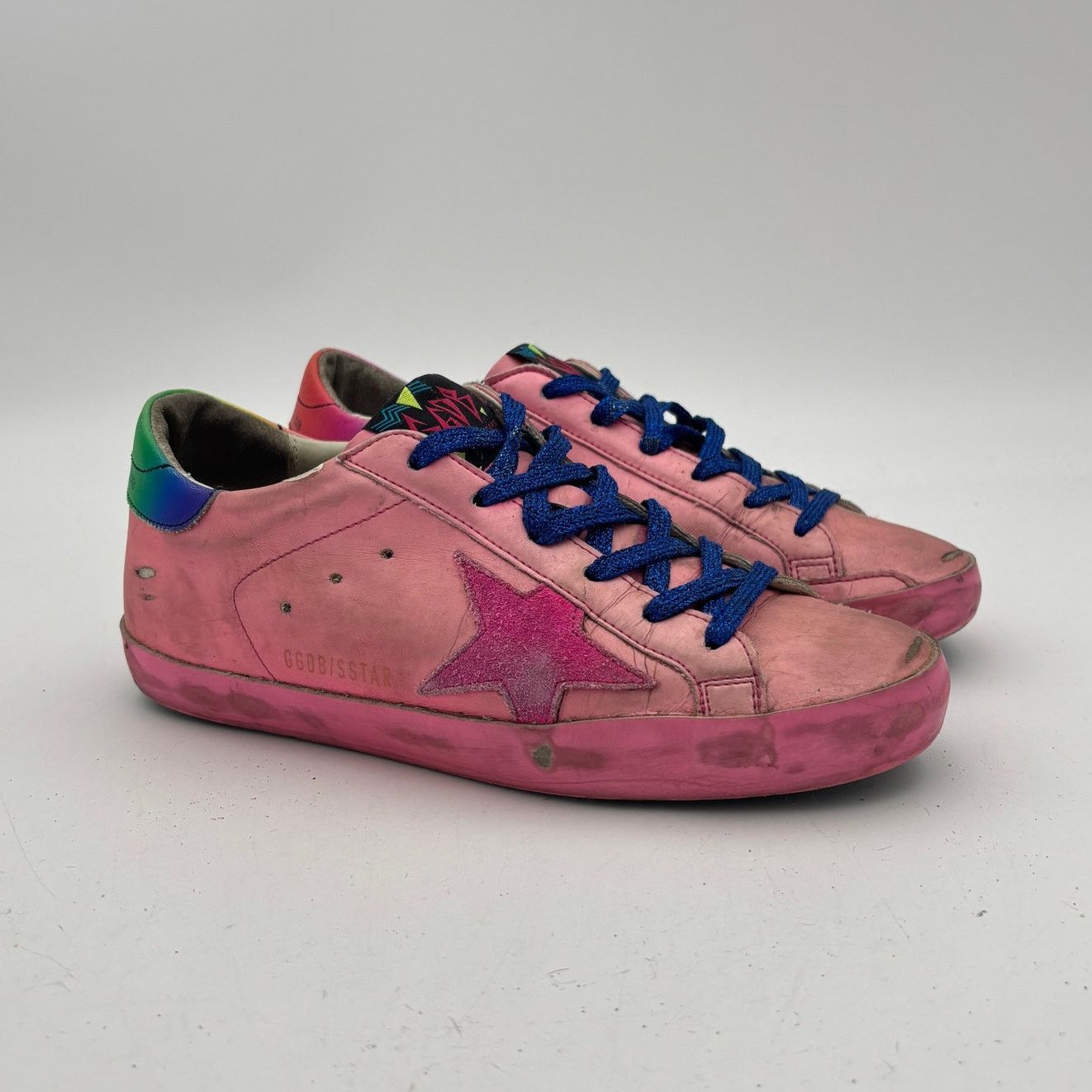 Golden Goose Golden Goose Superstar Sneakers GGDB Pink Rainbow Women's 37 Size US 7 / IT 37 - 1 Thumbnail