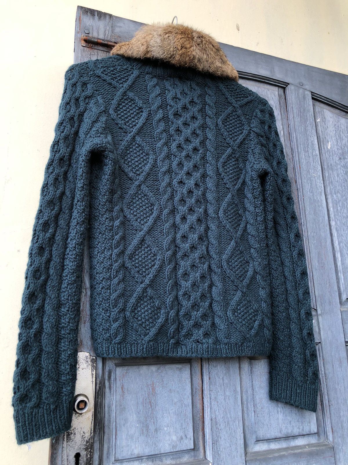 Japanese Brand Kumikyoku Japanese Cable Knit Rabbit Fur Good Condition Size M / US 6-8 / IT 42-44 - 15 Thumbnail