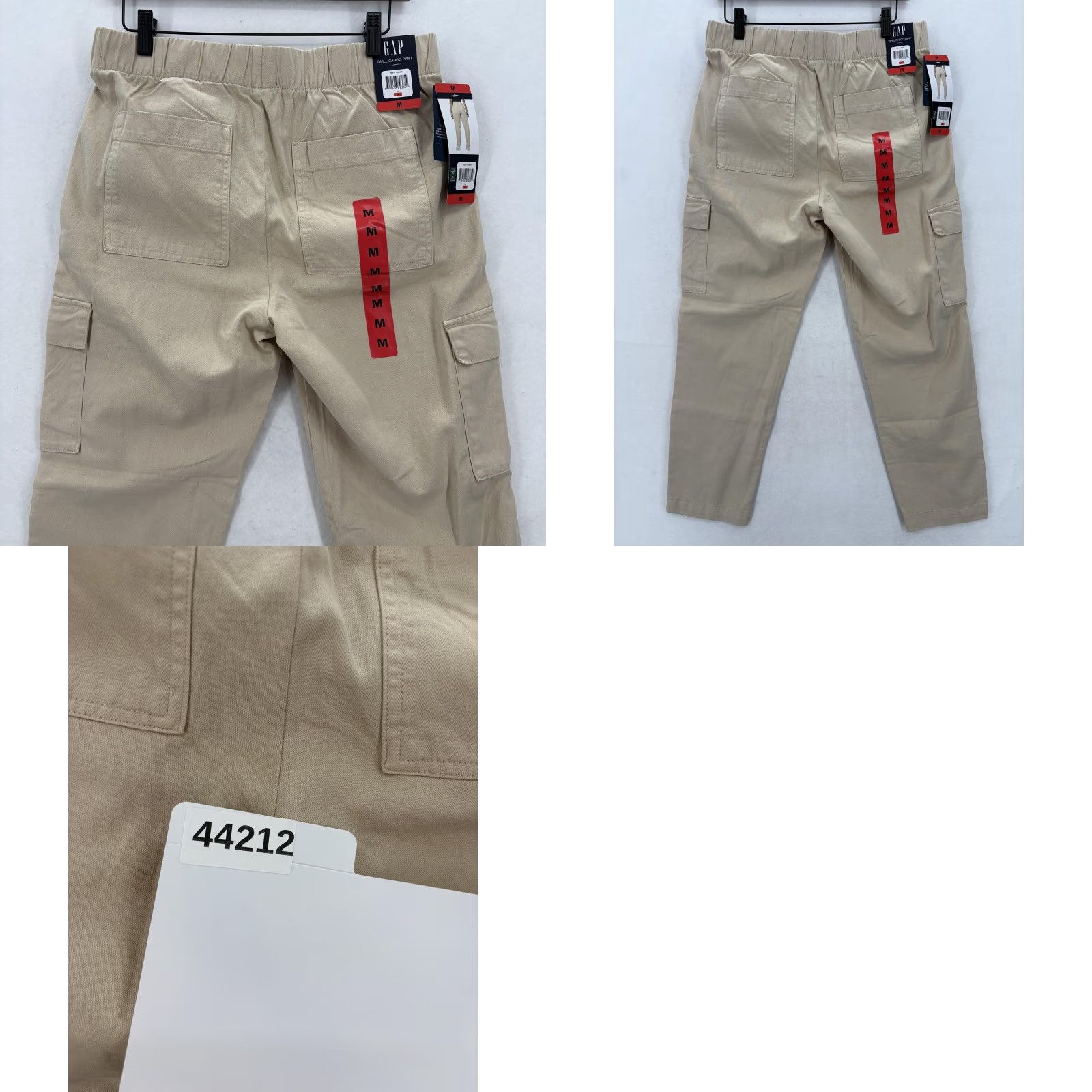 Gap GAP Pants Womens Medium Twill Cargo Jogger Elastic Waist Pockets Ankle NWT Tan Beig e? Size 32" / US 10 / IT 46 - 10 Thumbnail