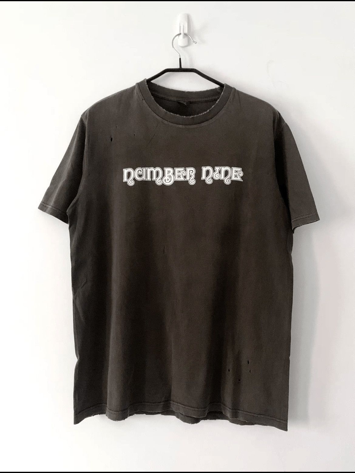 Number (N)ine Sz 4 Number Nine Logo Print Distressed Tee-2508 Size US XL / EU 56 / 4 - 1 Thumbnail